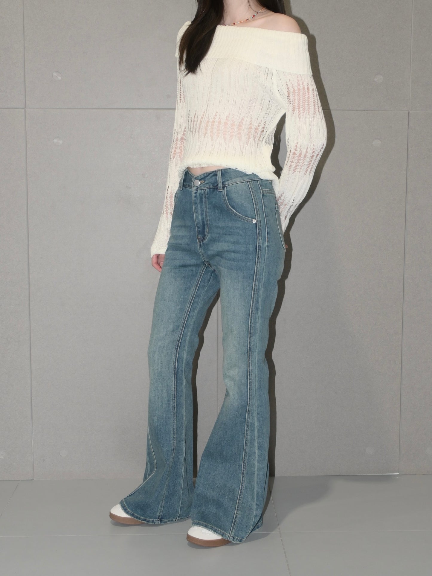 Hi-Rise Flare Jeans
