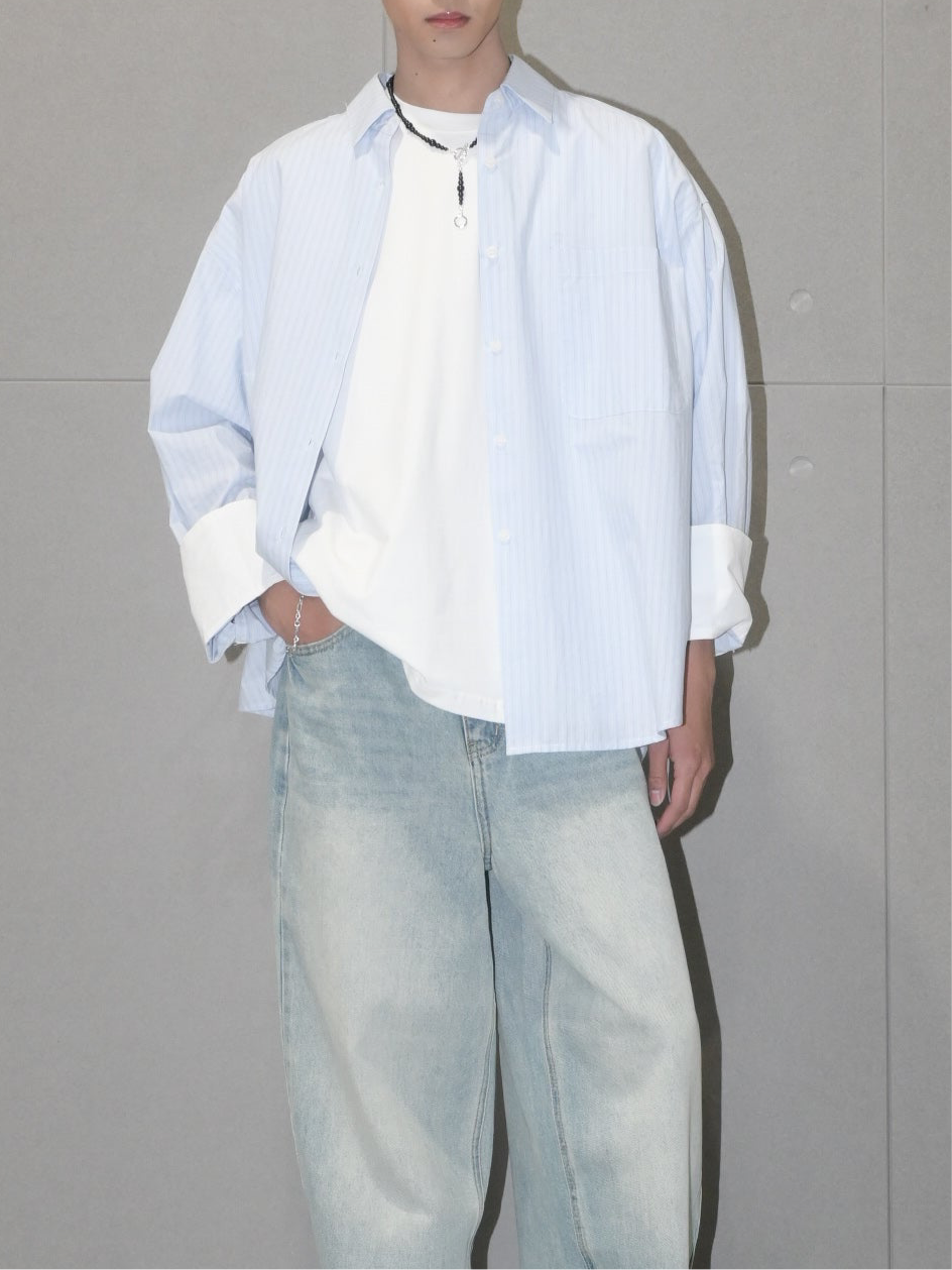 Relaxed Striped Button Down