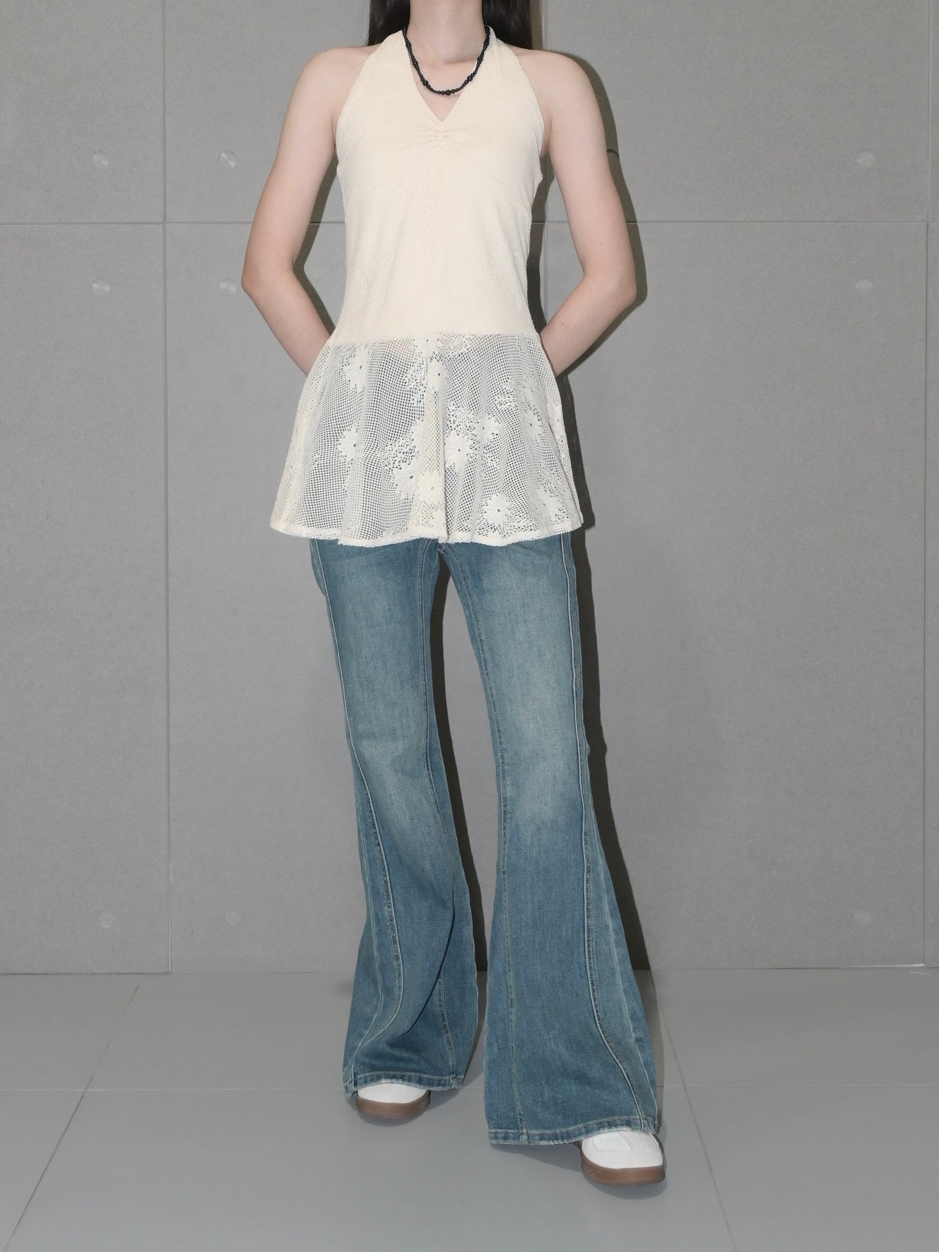 Peplum Halter Top