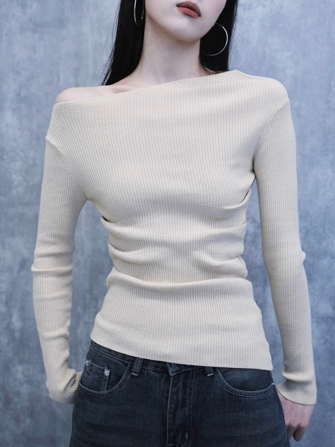 Off the Shoulder Knit Top