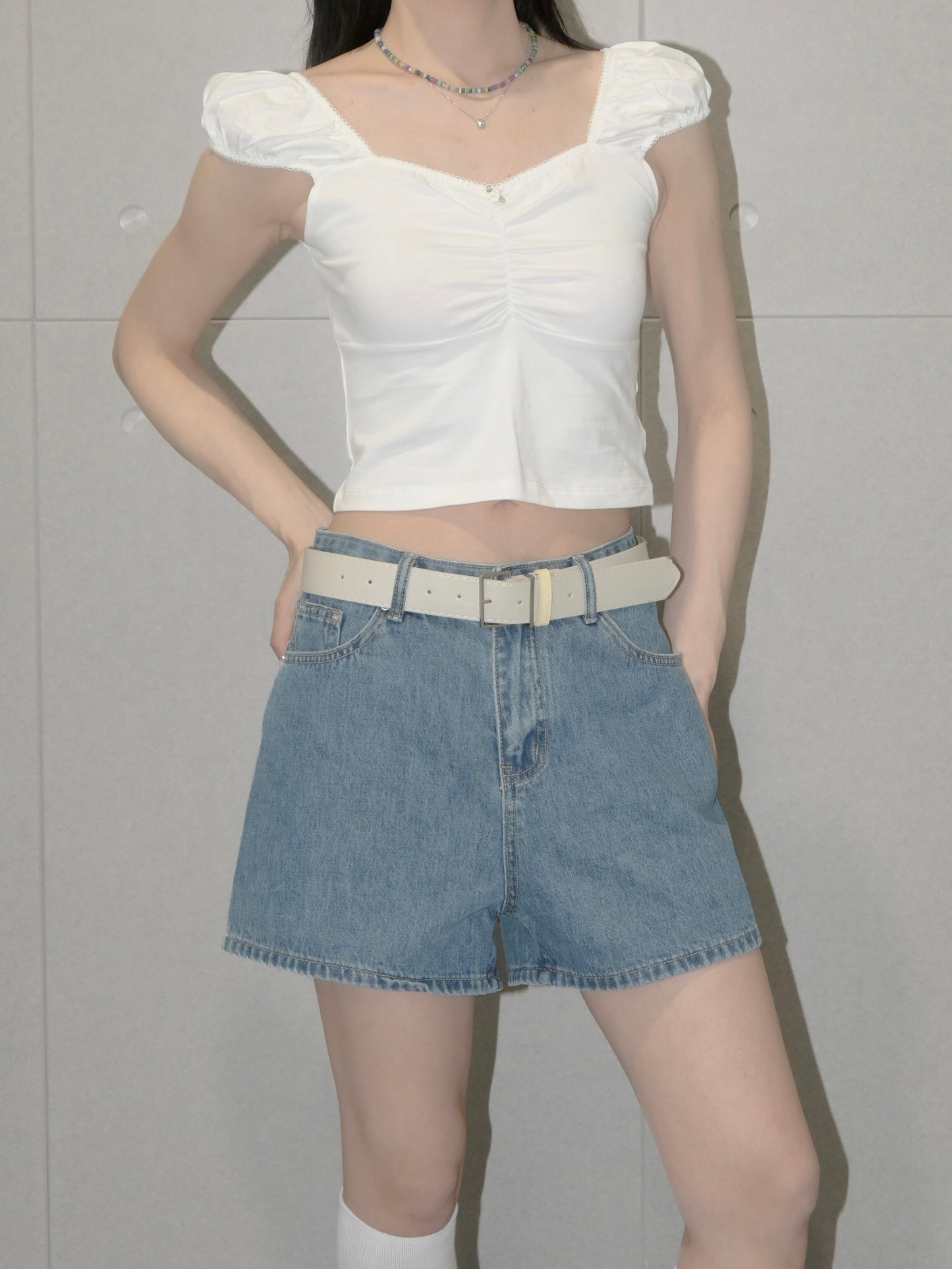 Cotton Puff Sleeve Tee