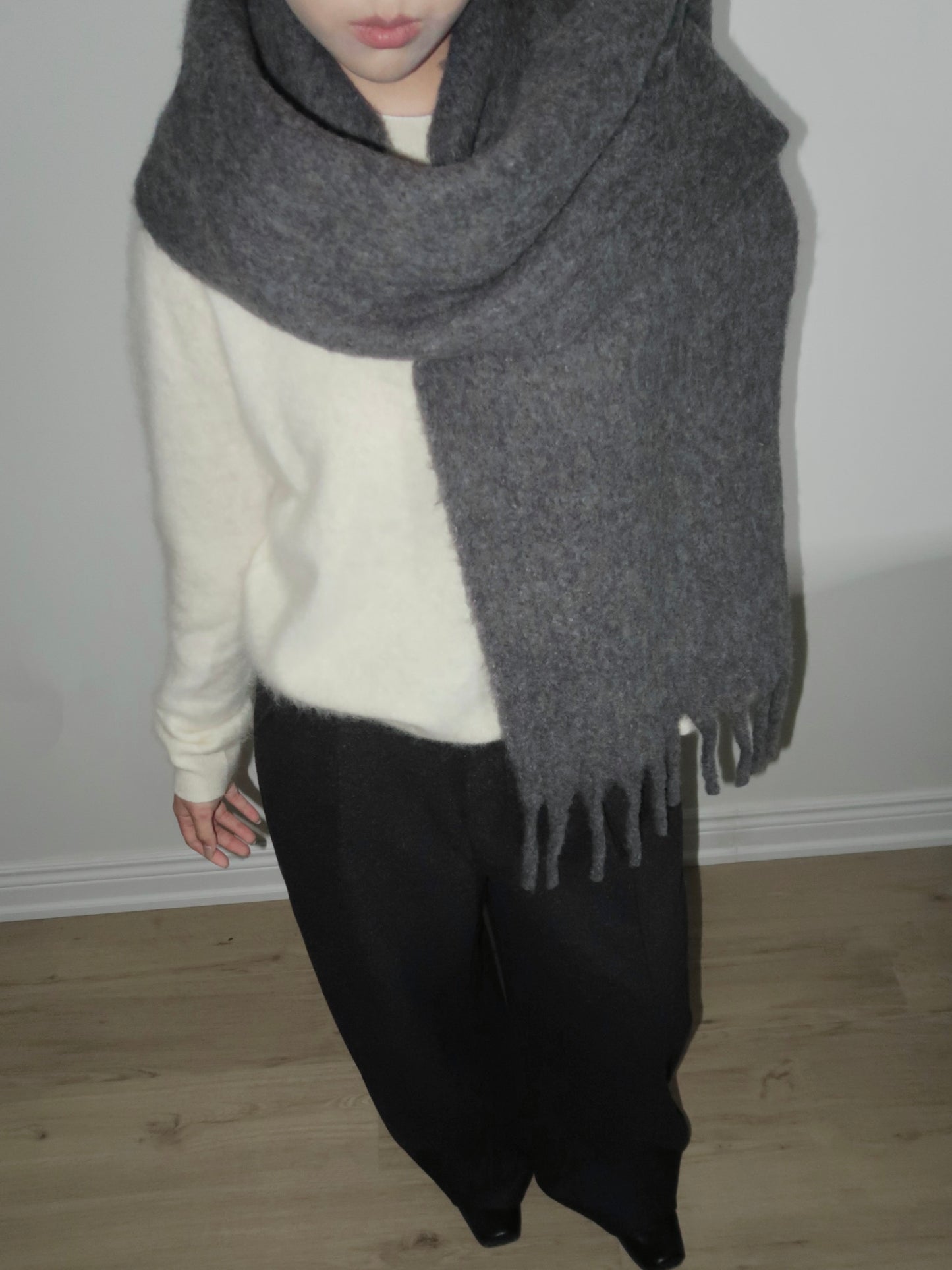 Wool Twist Fringe Scarf