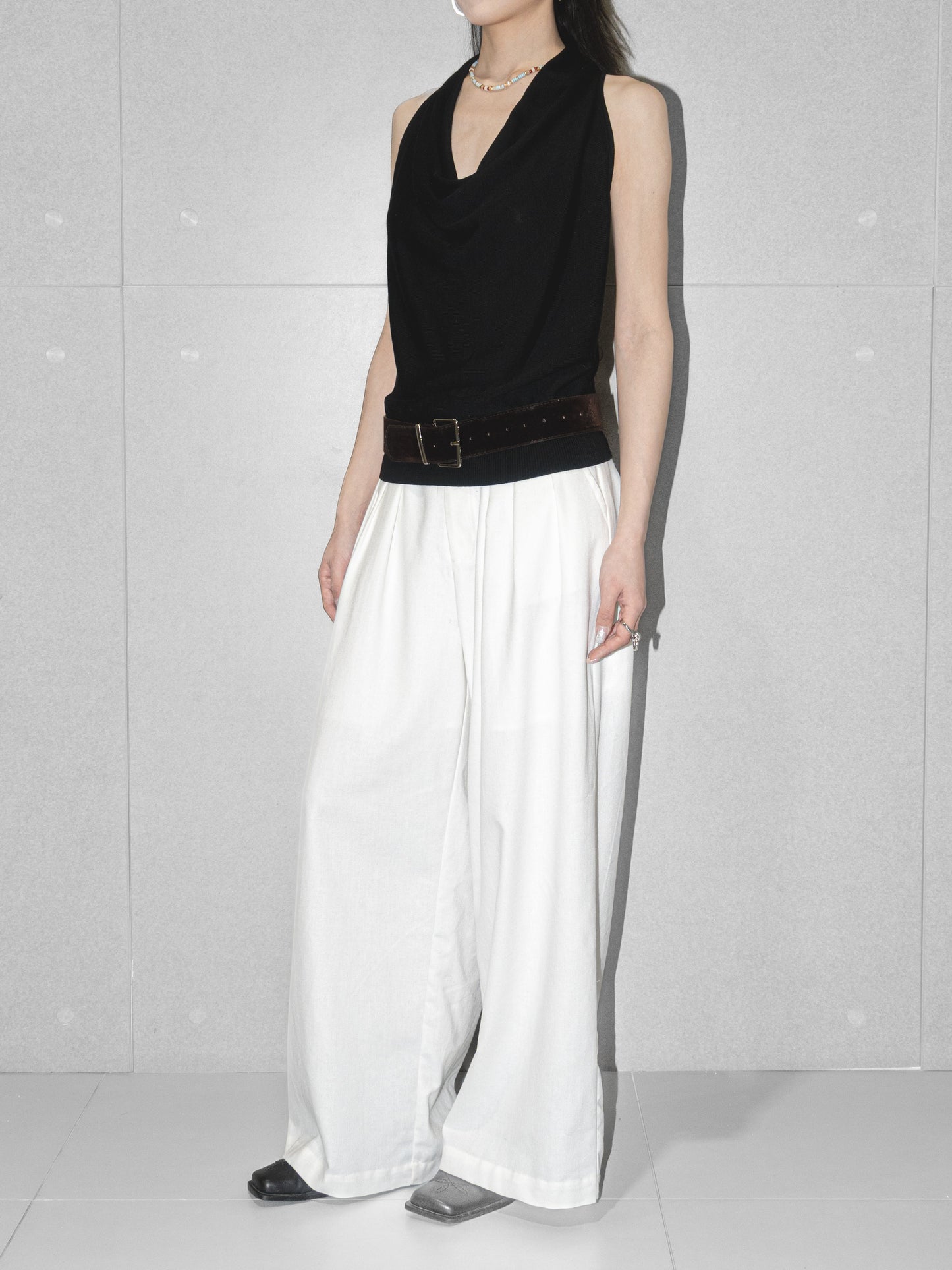 Cowl Neck Halter Top