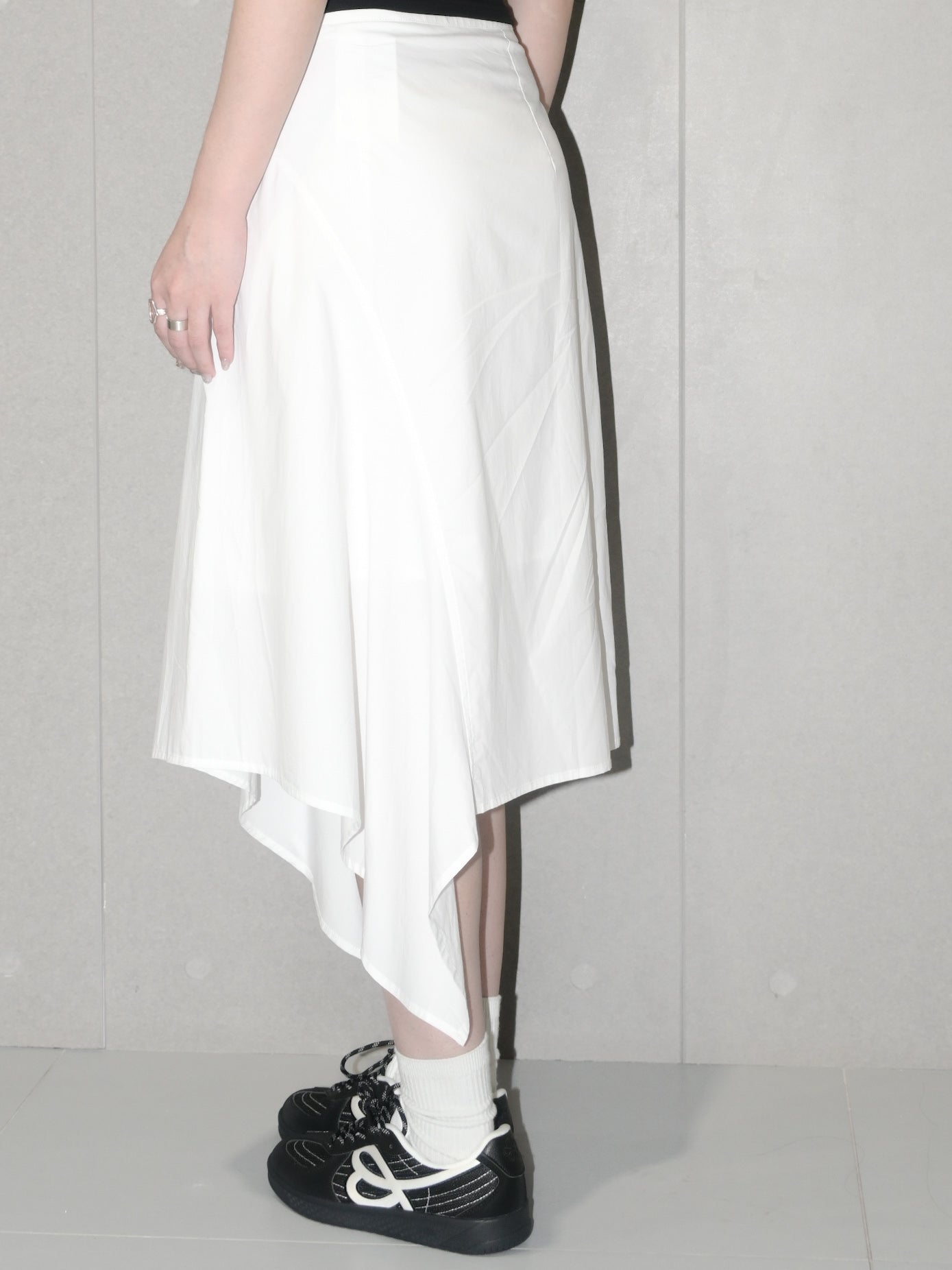 Asymmetric Cotton Skirt