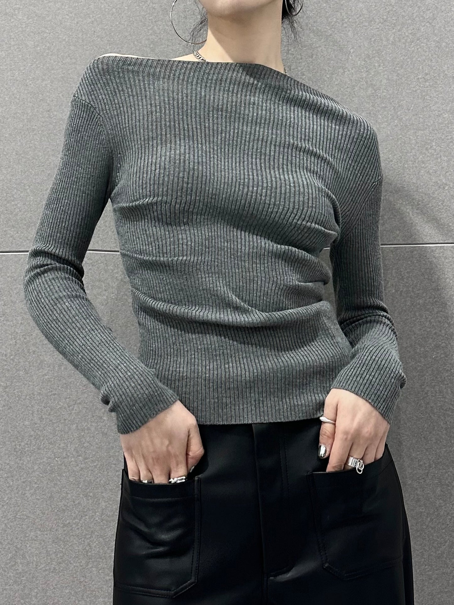 Off the Shoulder Knit Top