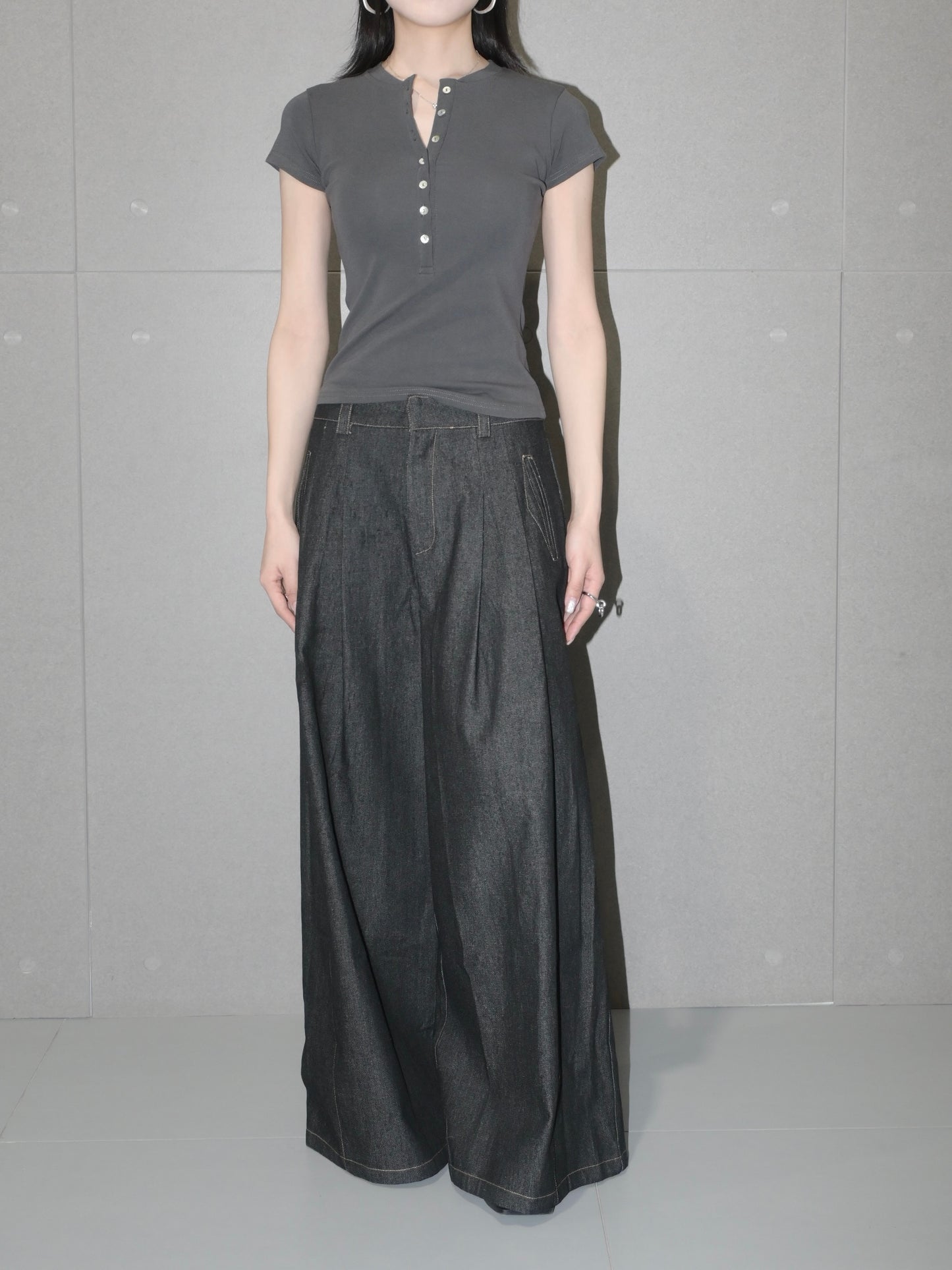 Twill Pleated Jean