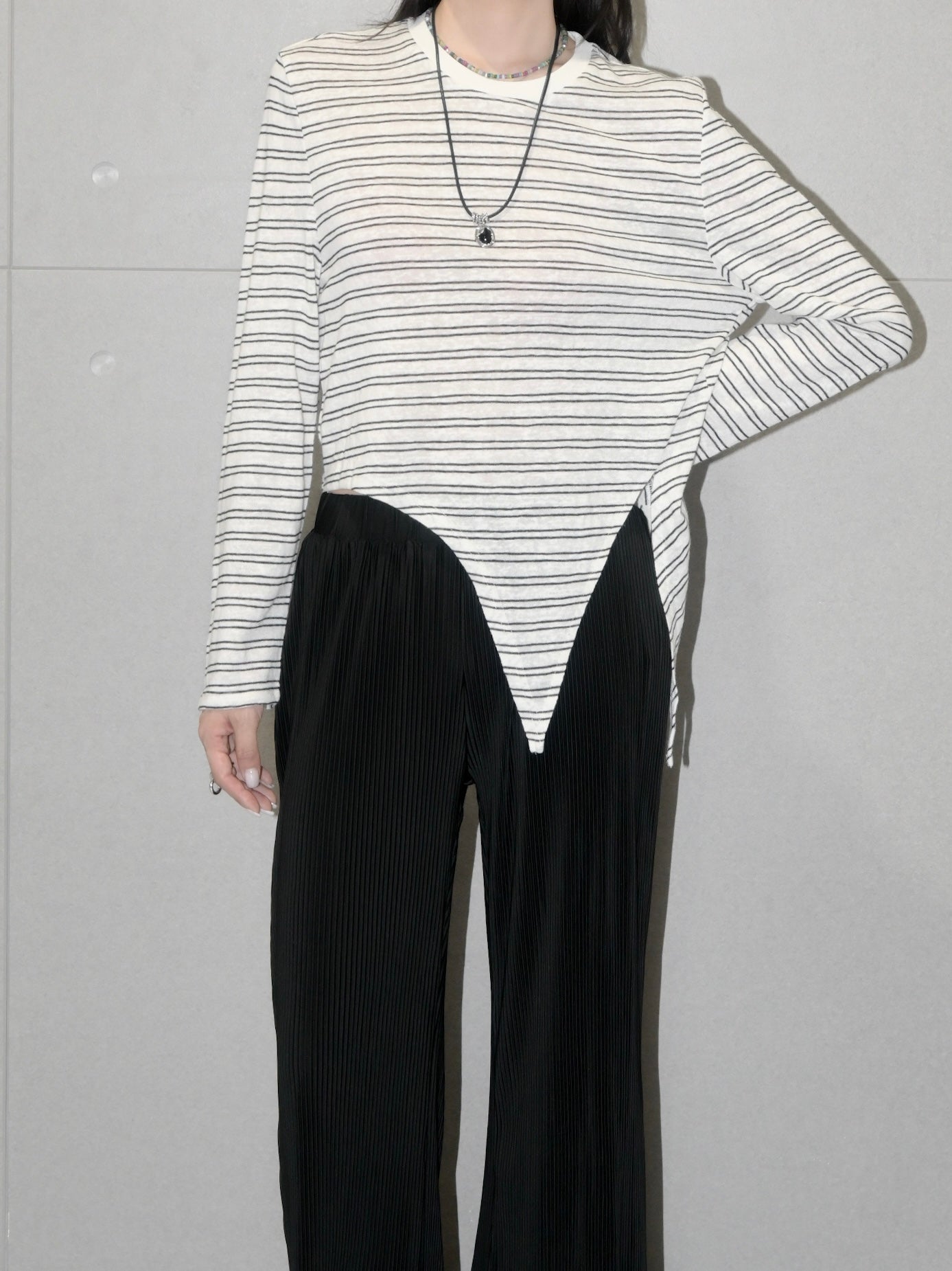 Stripe Knot Side Top