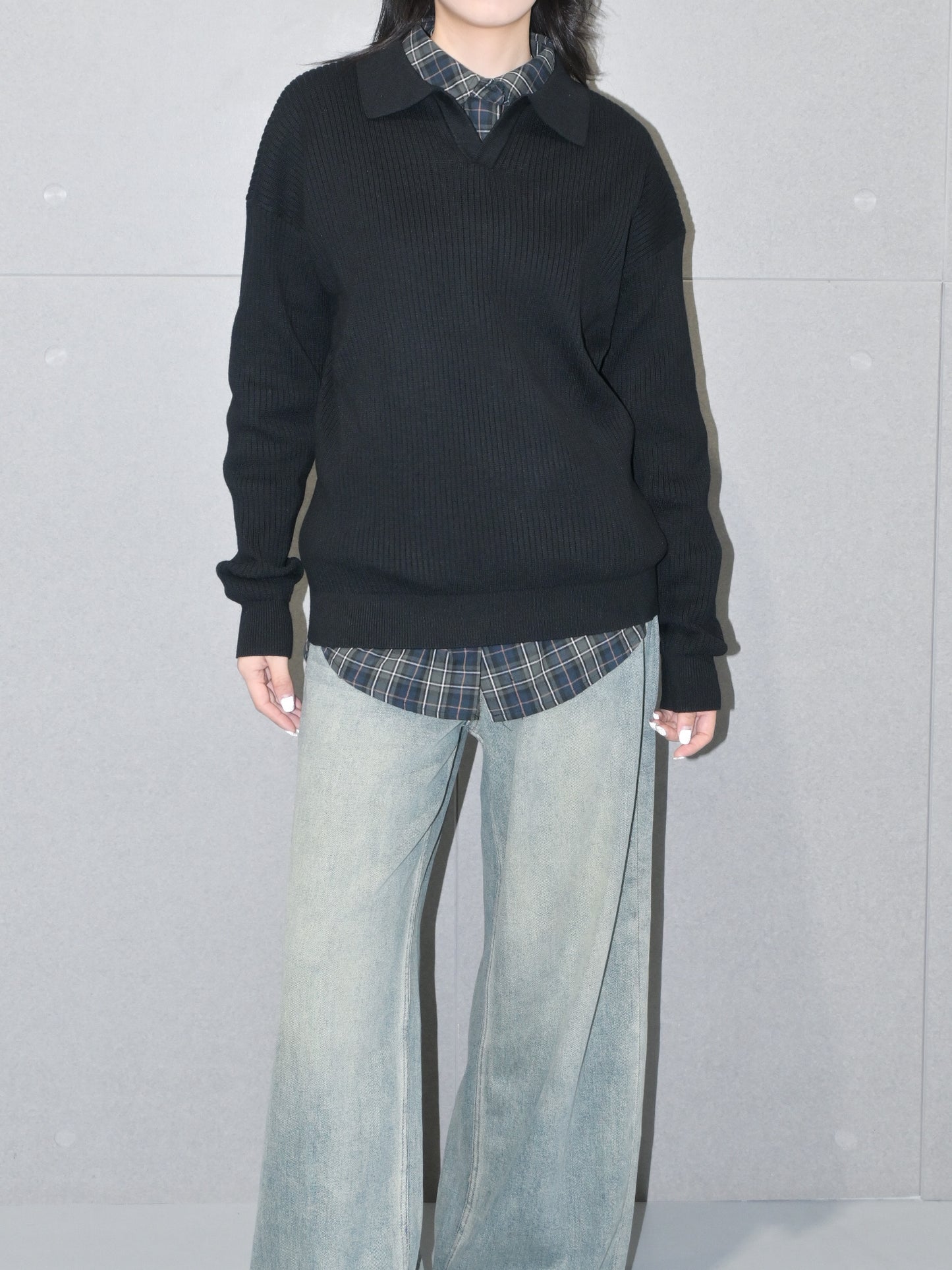 Merino Wool Polo Sweater