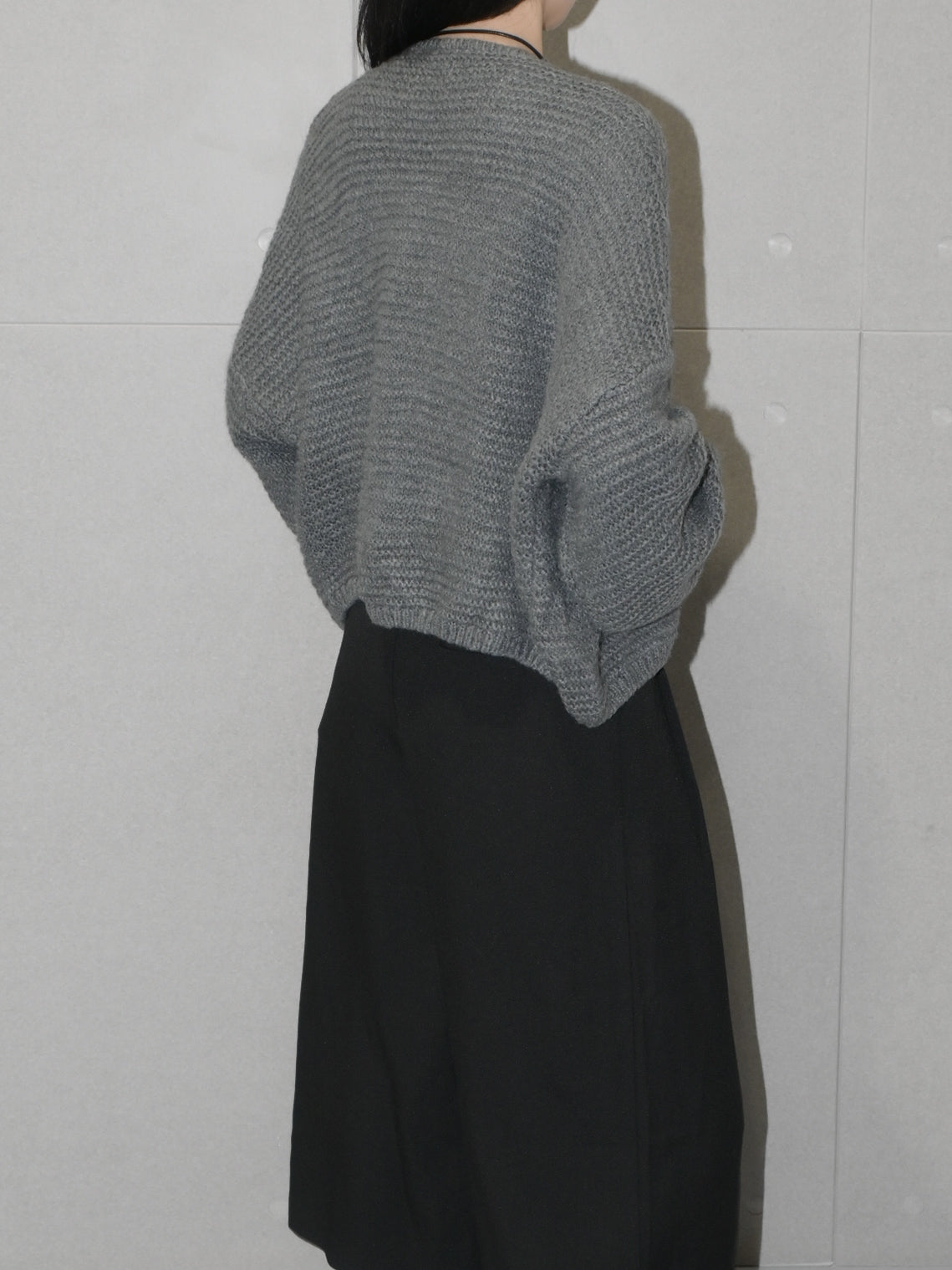 Open-Front Wool Cardigan