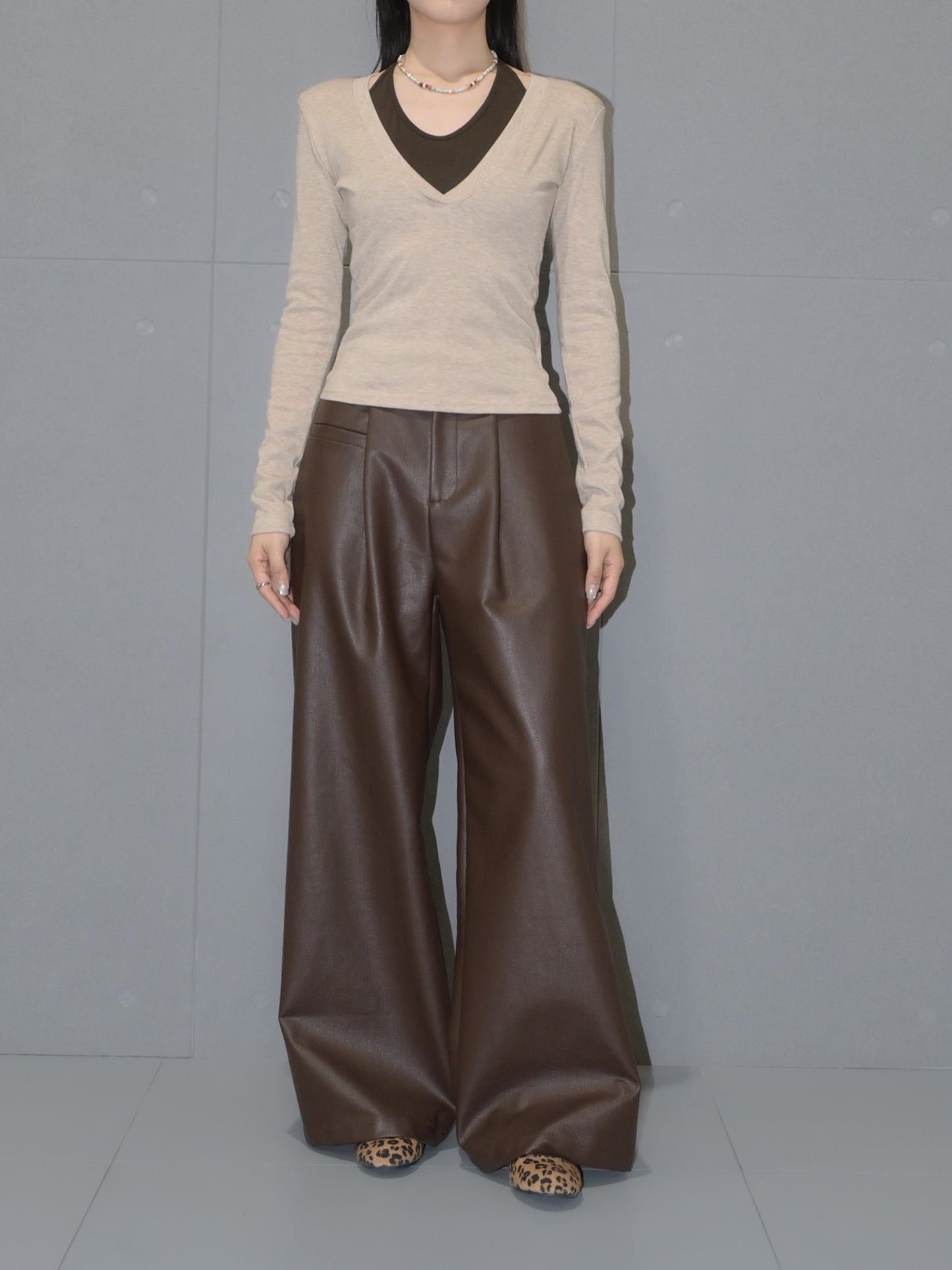Halterneck Long Sleeve Top