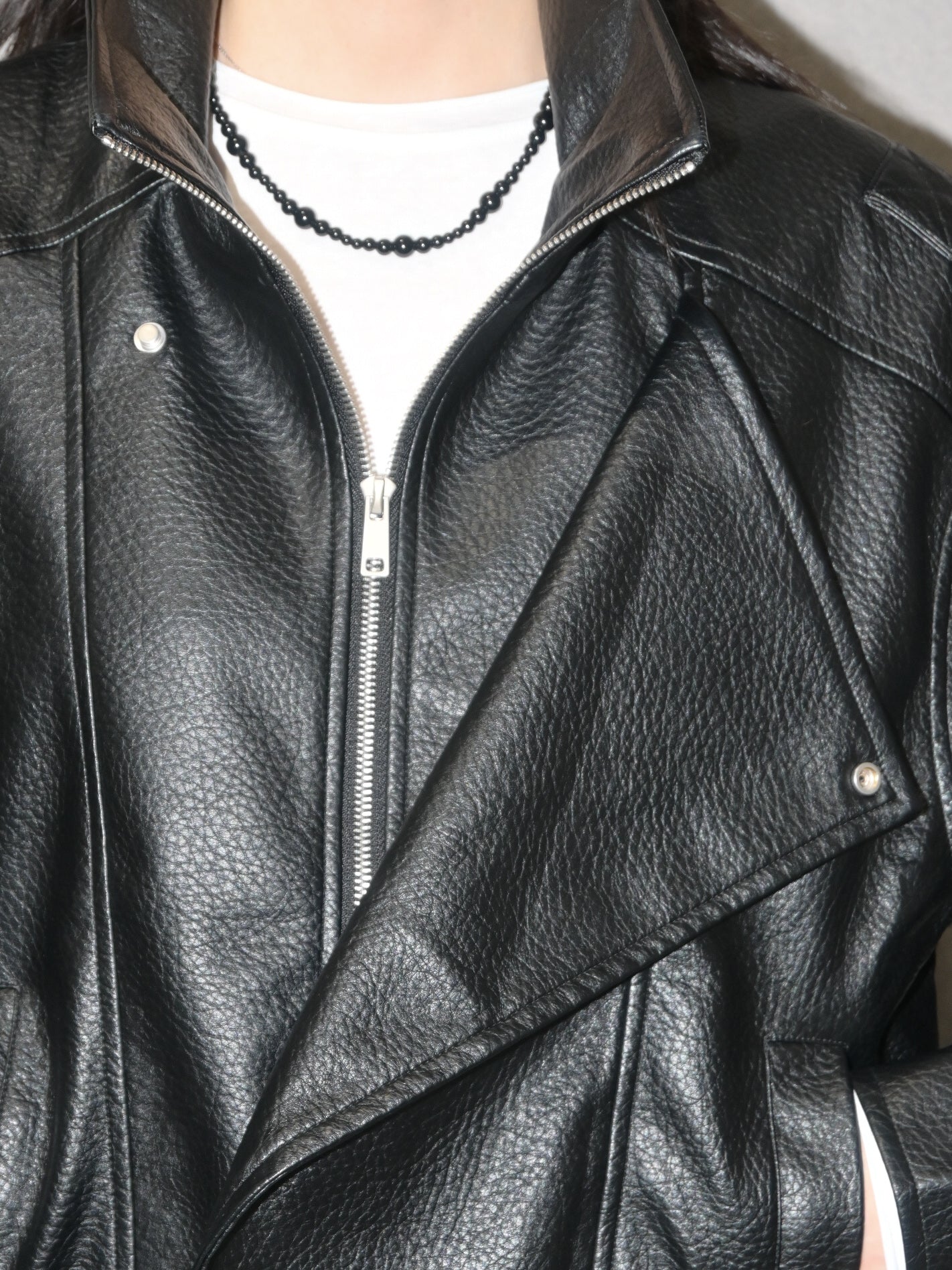 Oversized Vegan Leather Blouson