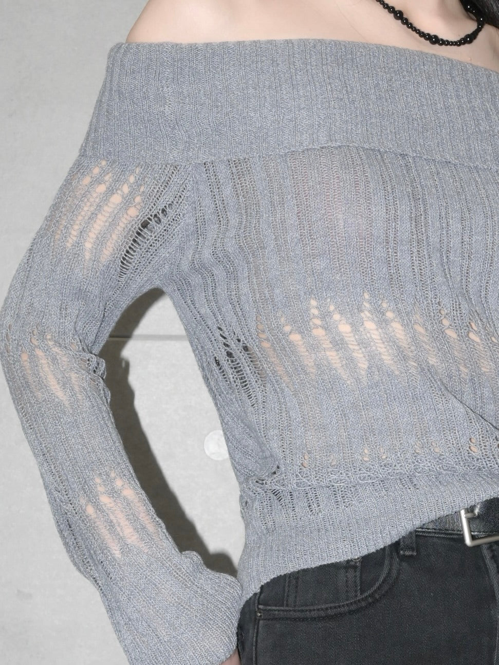 Off Shoulder Hollow Top