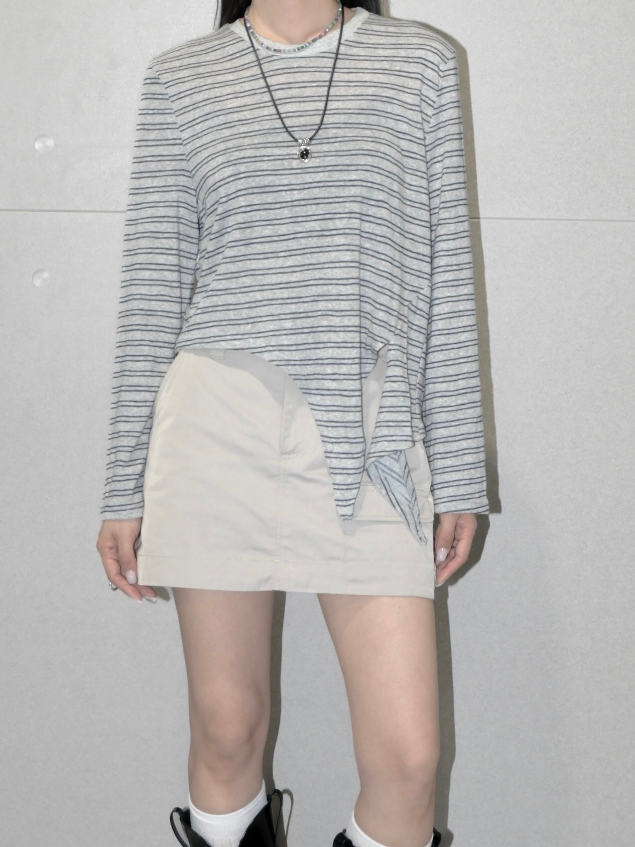 Stripe Knot Side Top