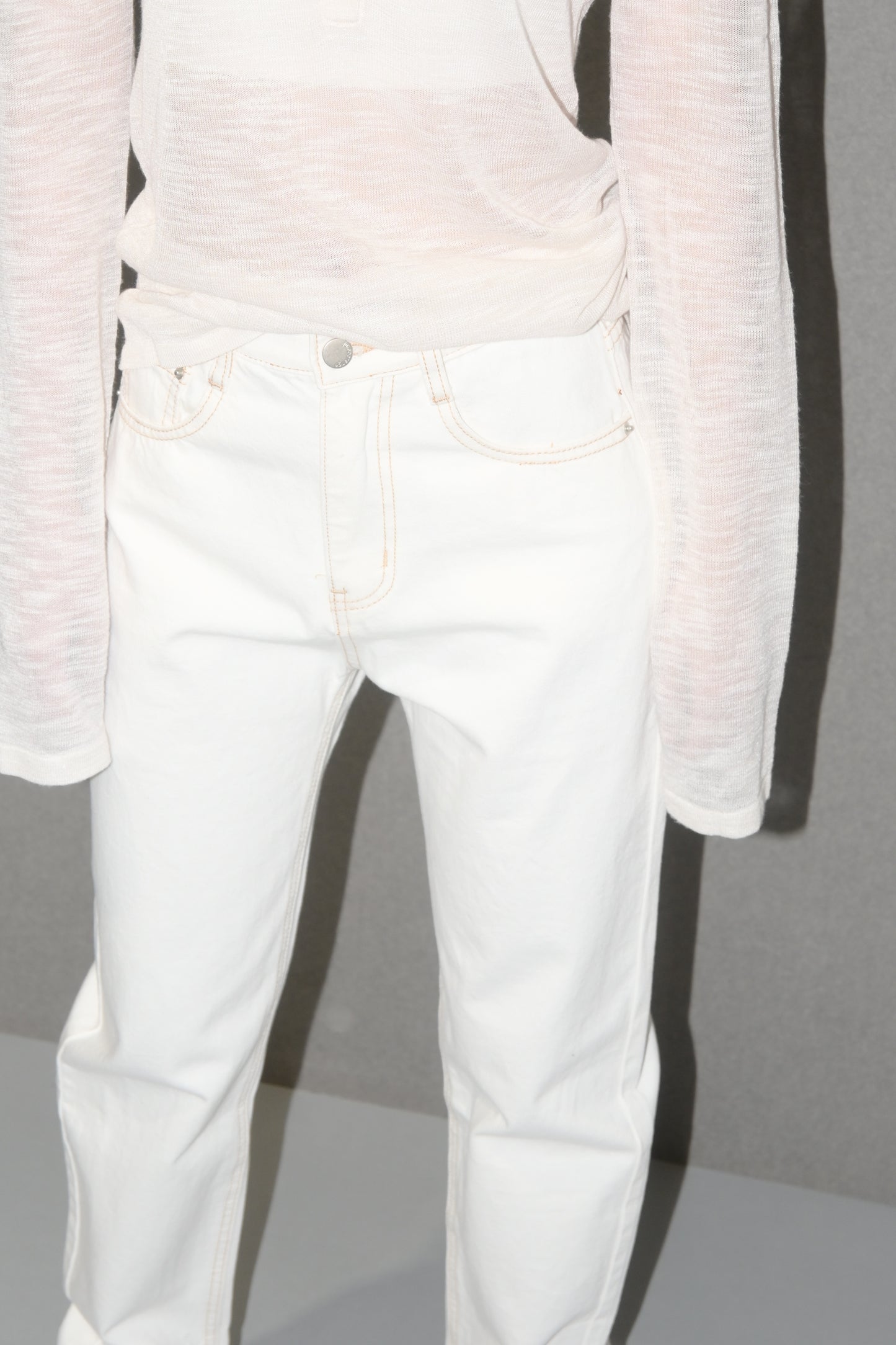 High Waisted White Pant