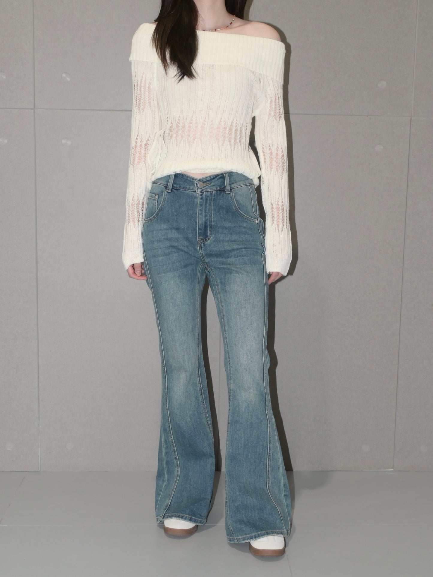 Hi-Rise Flare Jeans