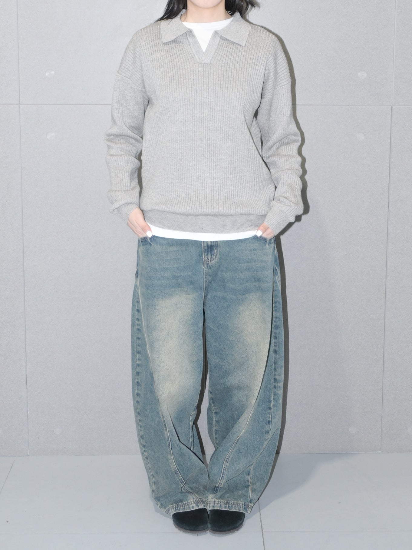 Merino Wool Polo Sweater