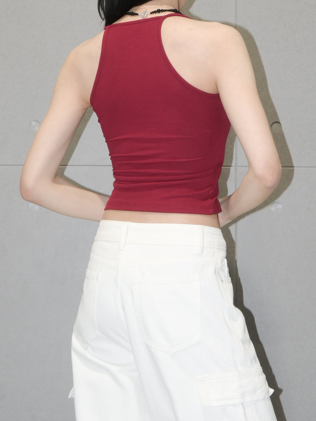 Ribbed Halter Tank Top