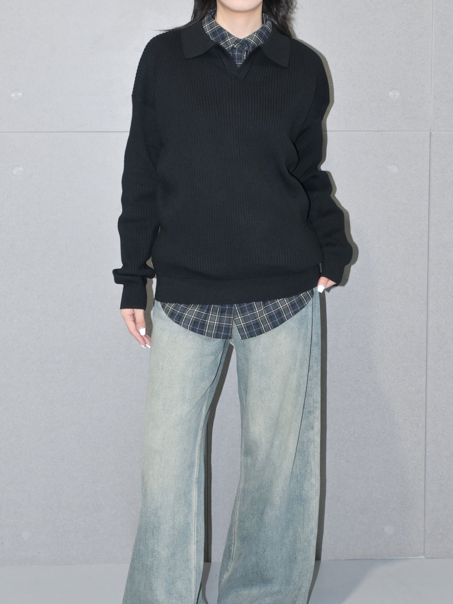 Merino Wool Polo Sweater