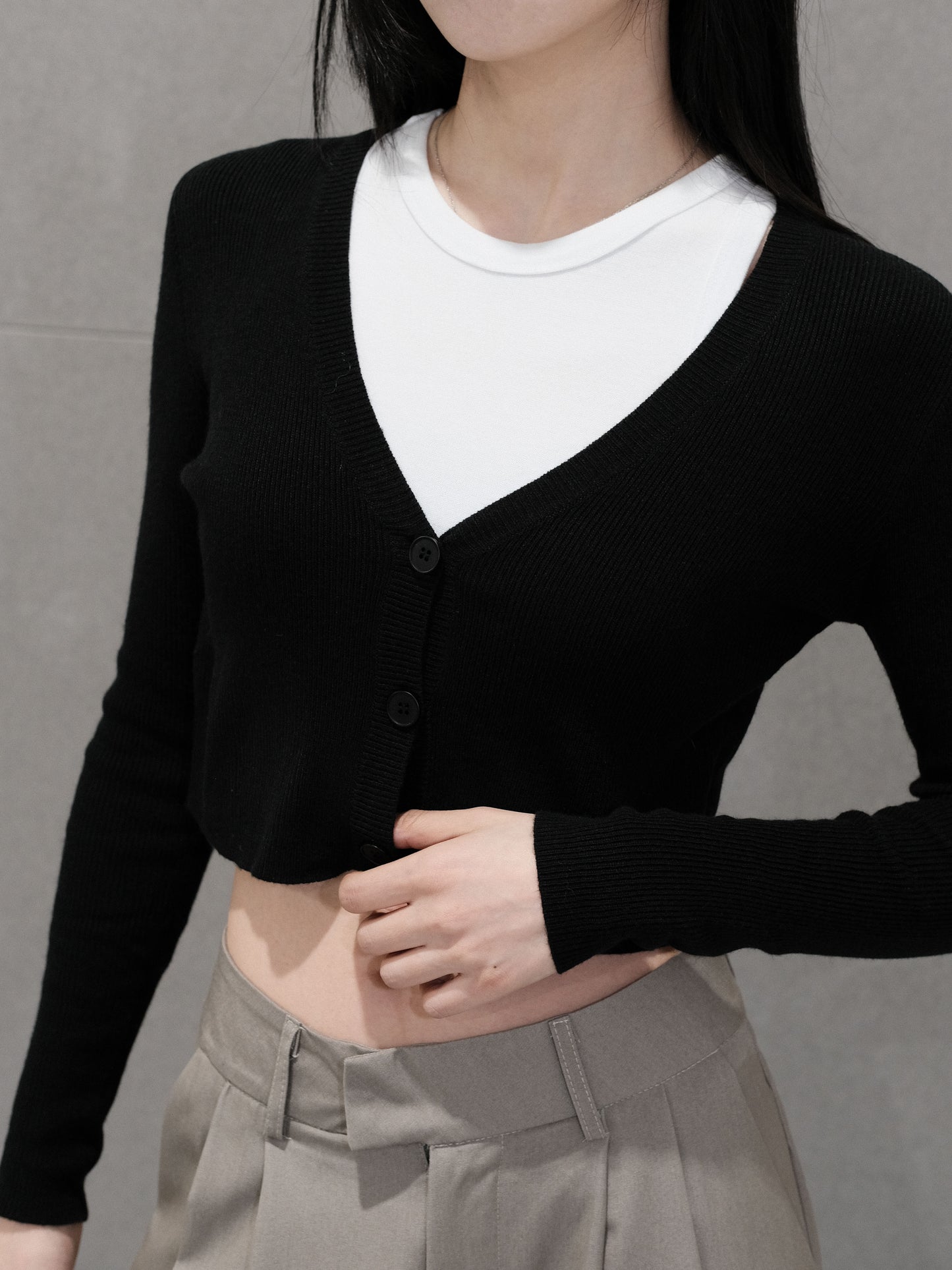 Merino Ribbed Cardigan