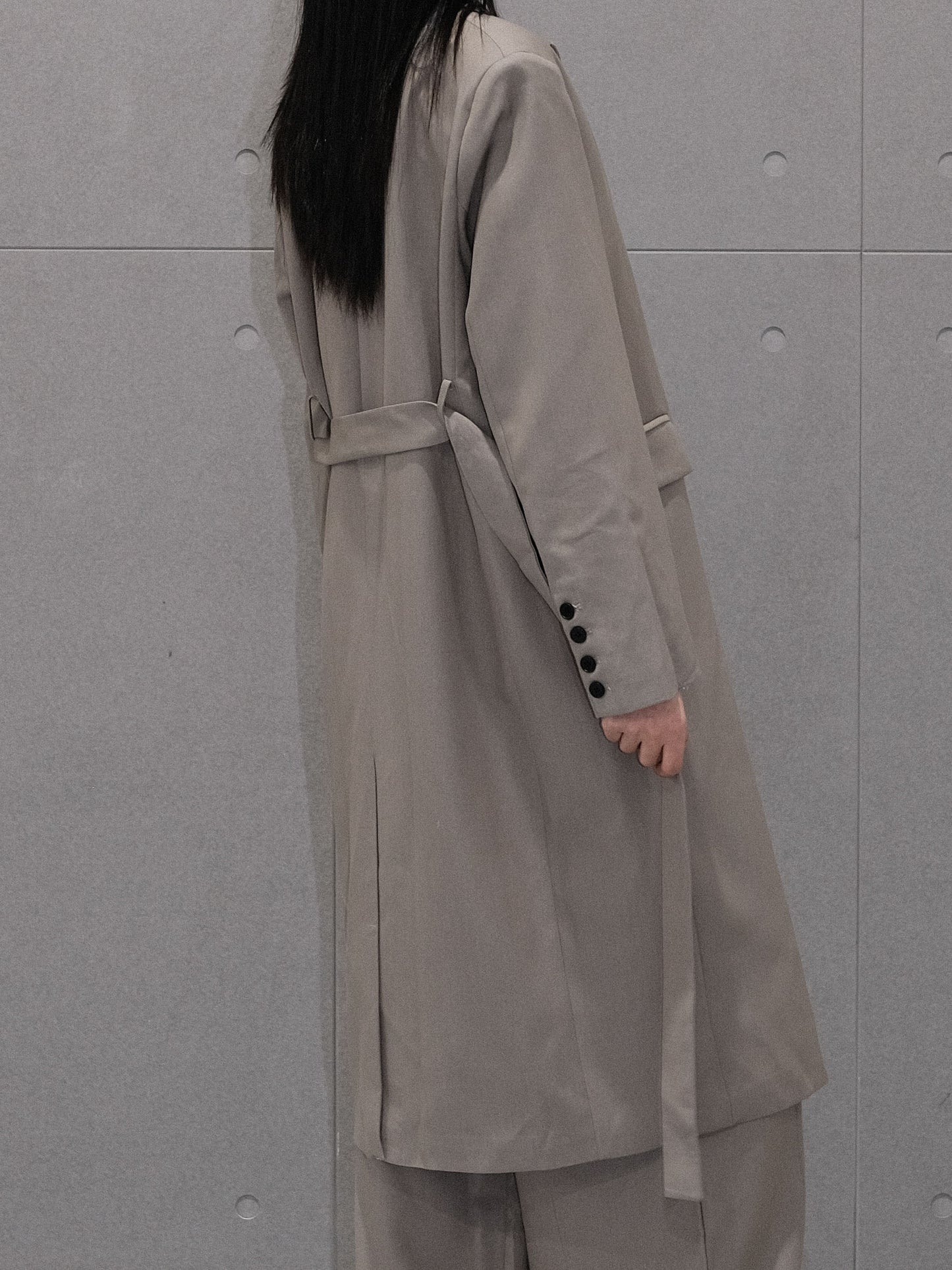 Ashen Long Blazer Coat