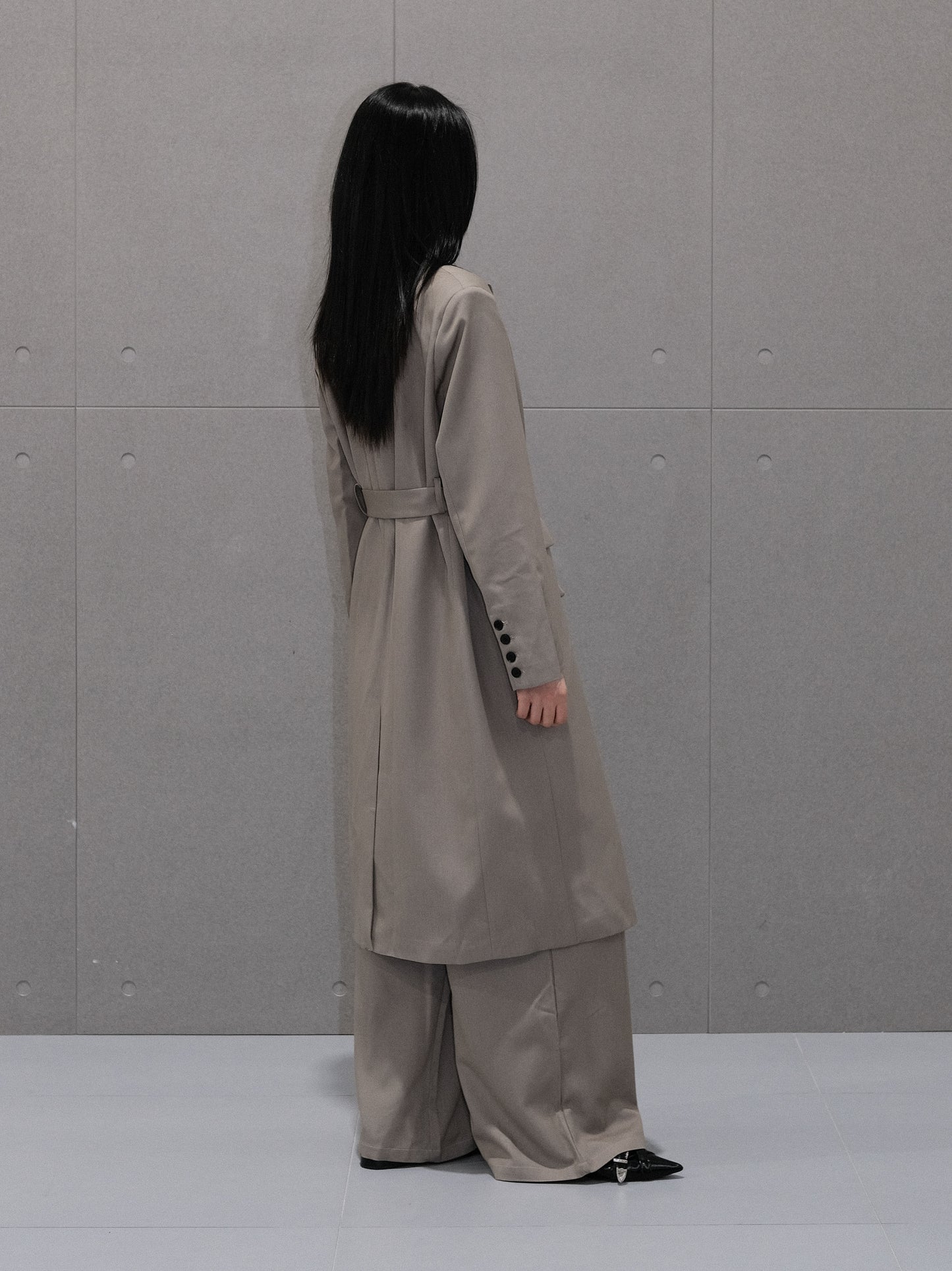 Ashen Long Blazer Coat