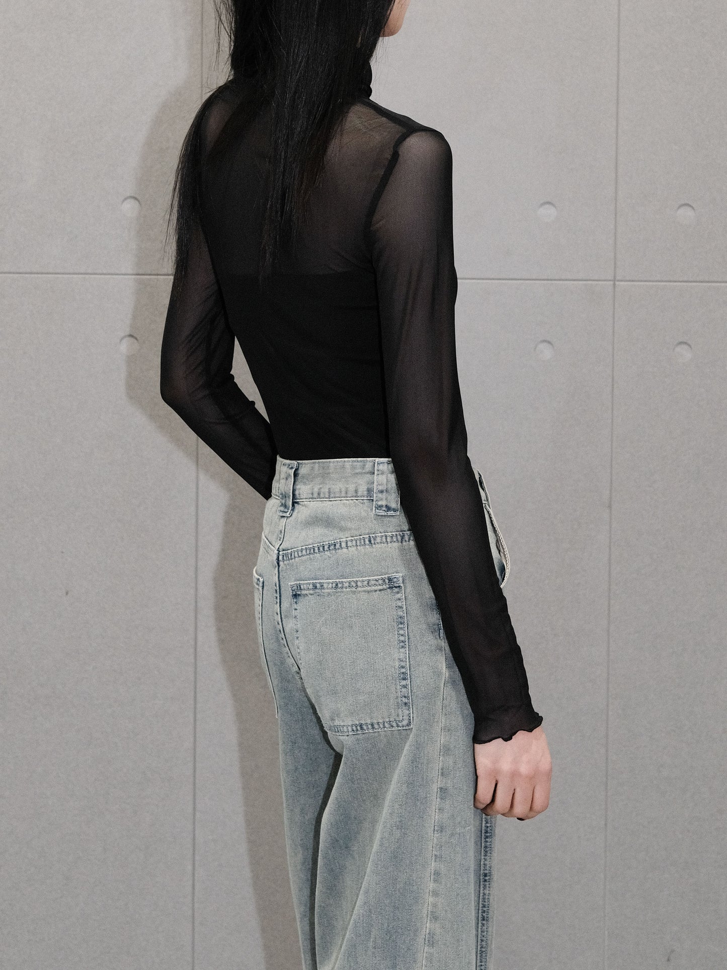 Mesh Long Sleeve Top
