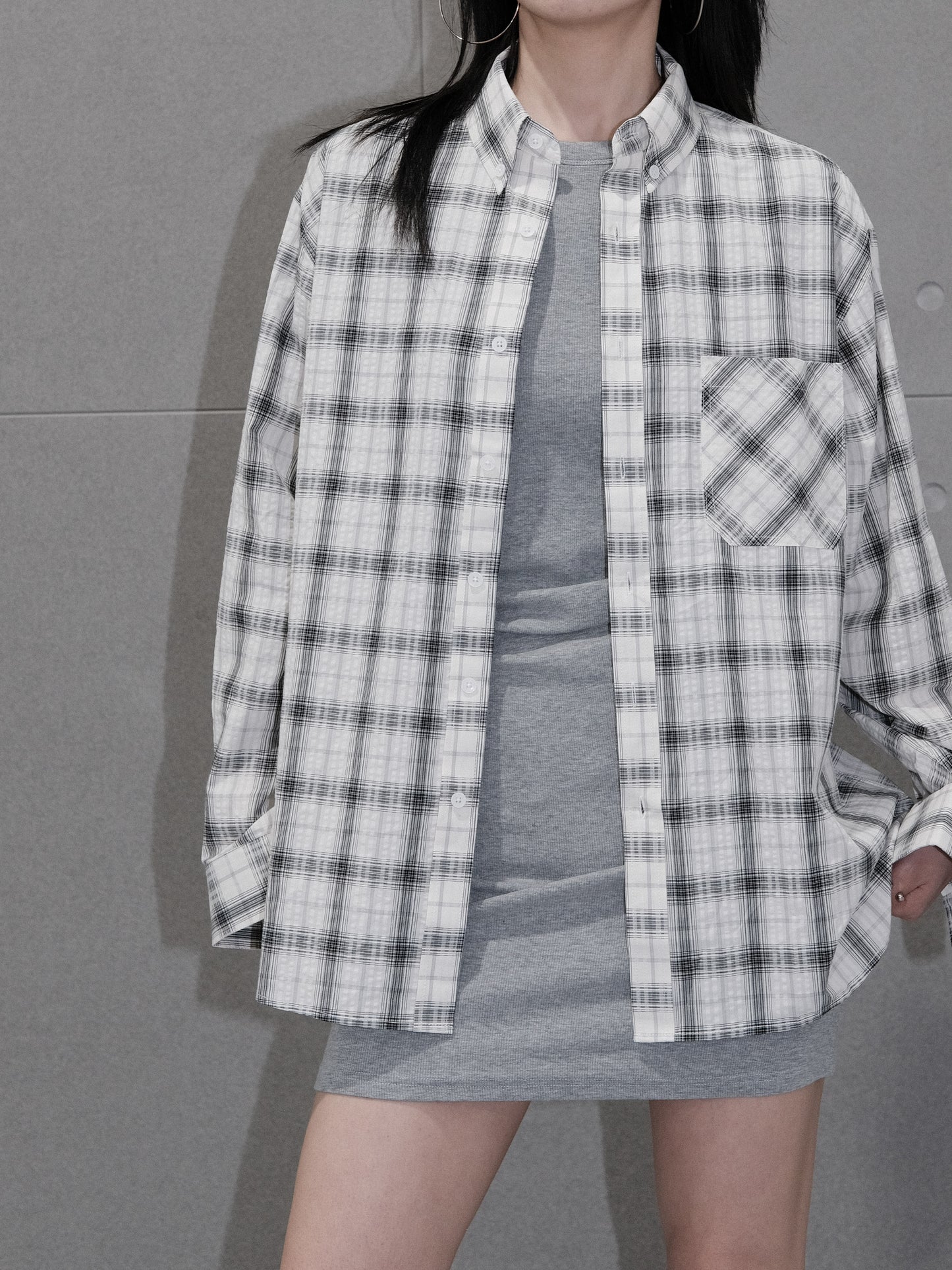 Textured Plaid Shirt
