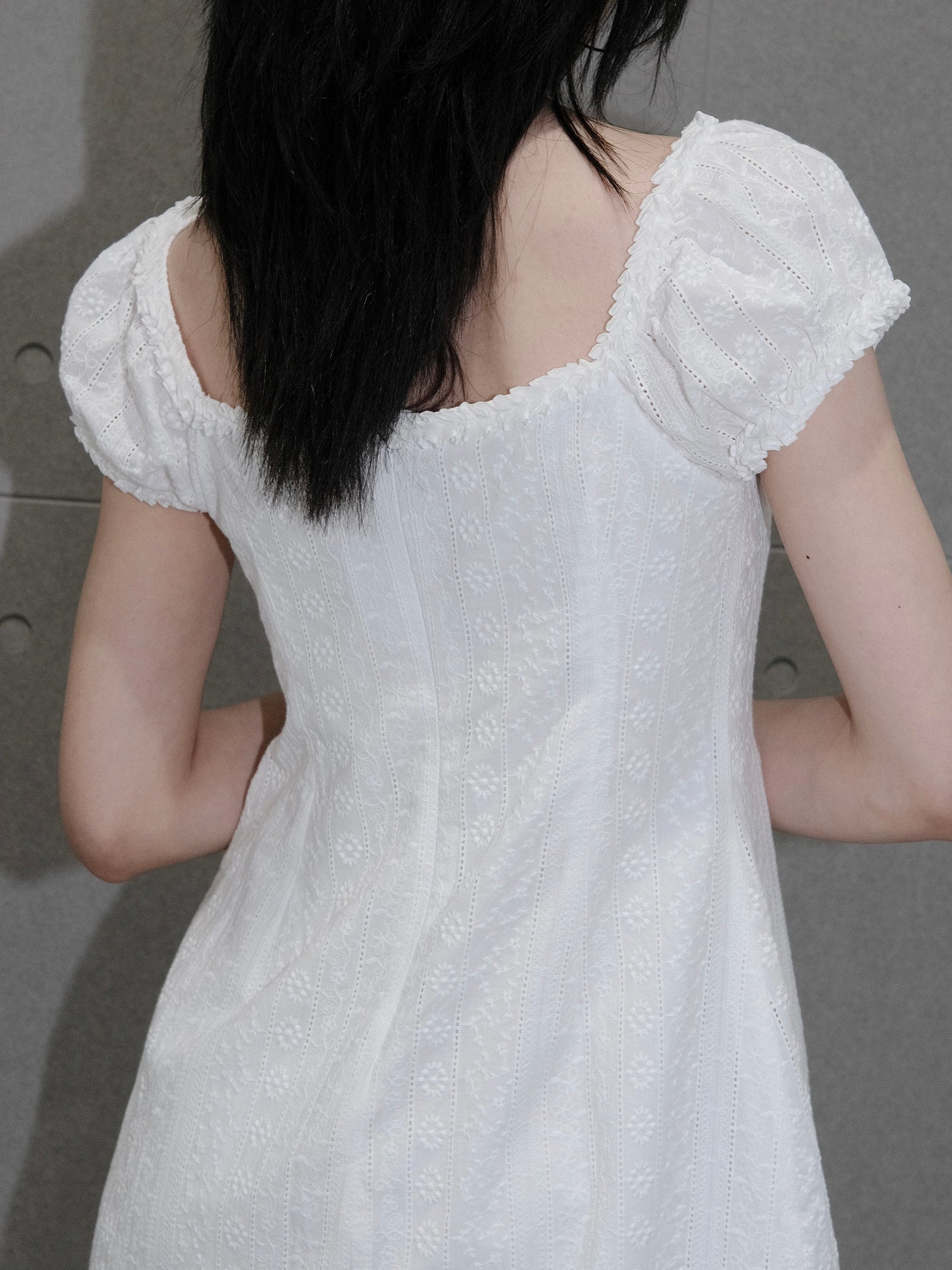 Cotton Lace Up Dress