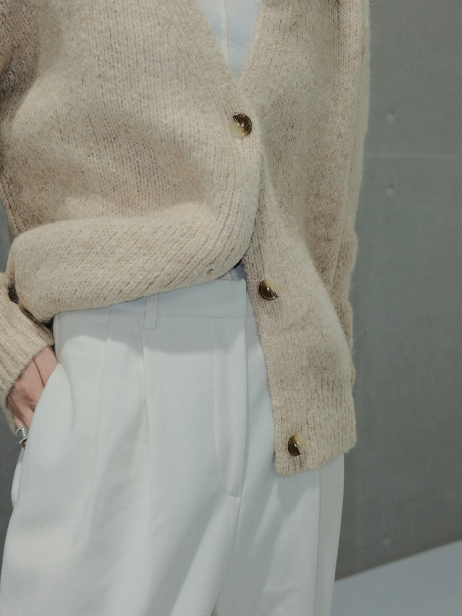 Pleated Trouser in White