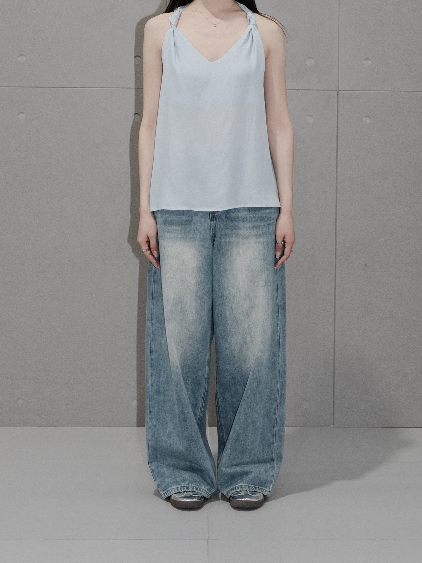 Linen Knot Tank Top