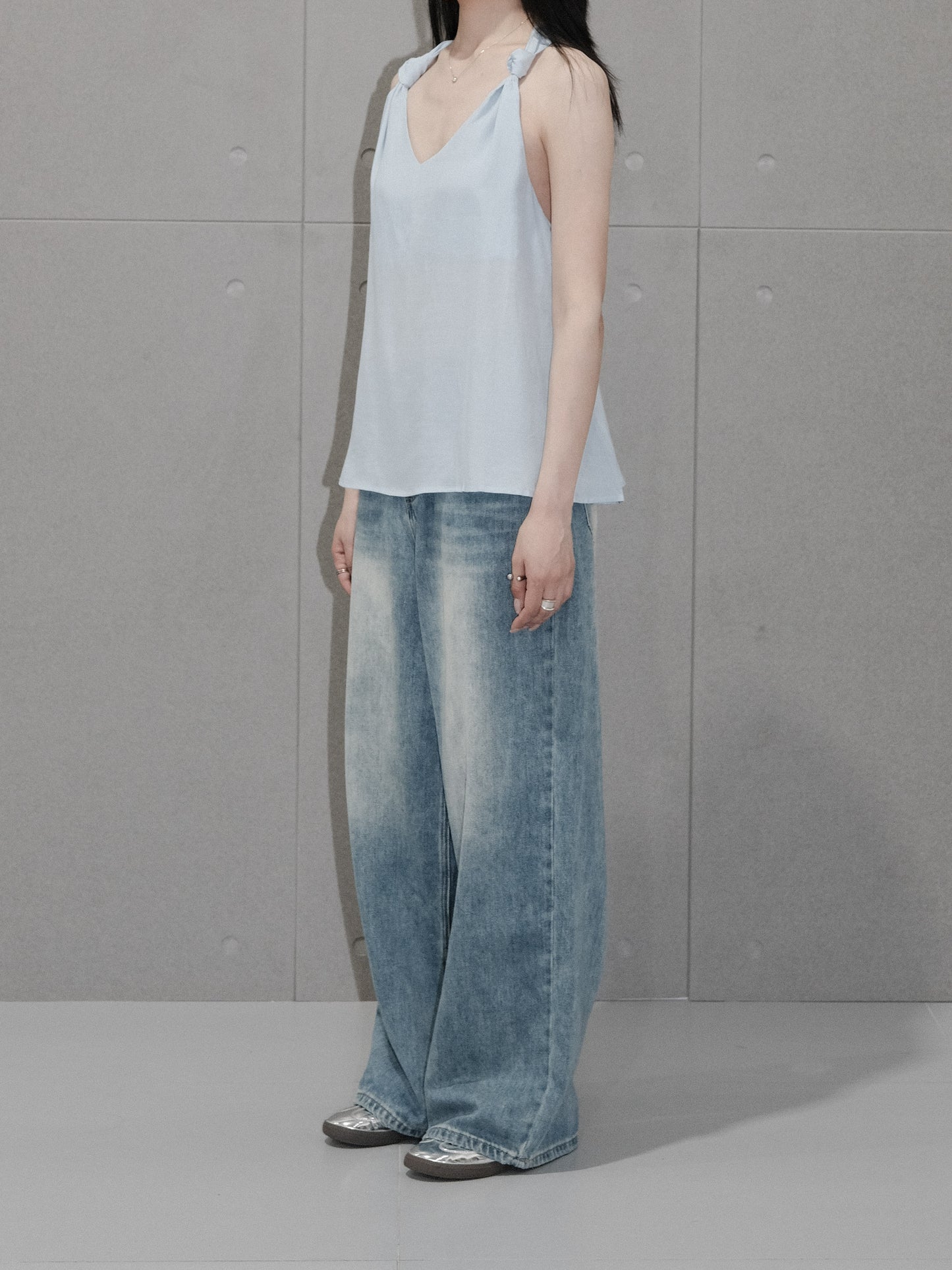 Linen Knot Tank Top