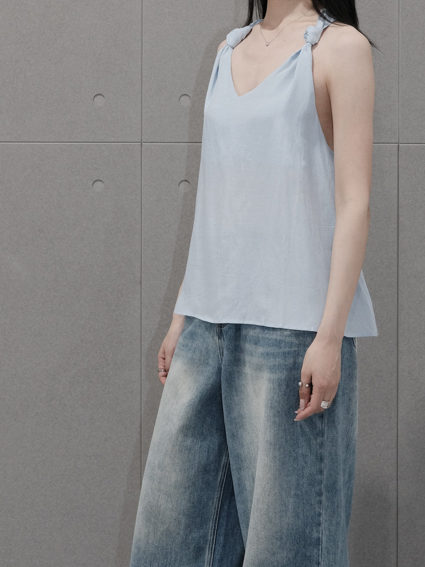 Linen Knot Tank Top