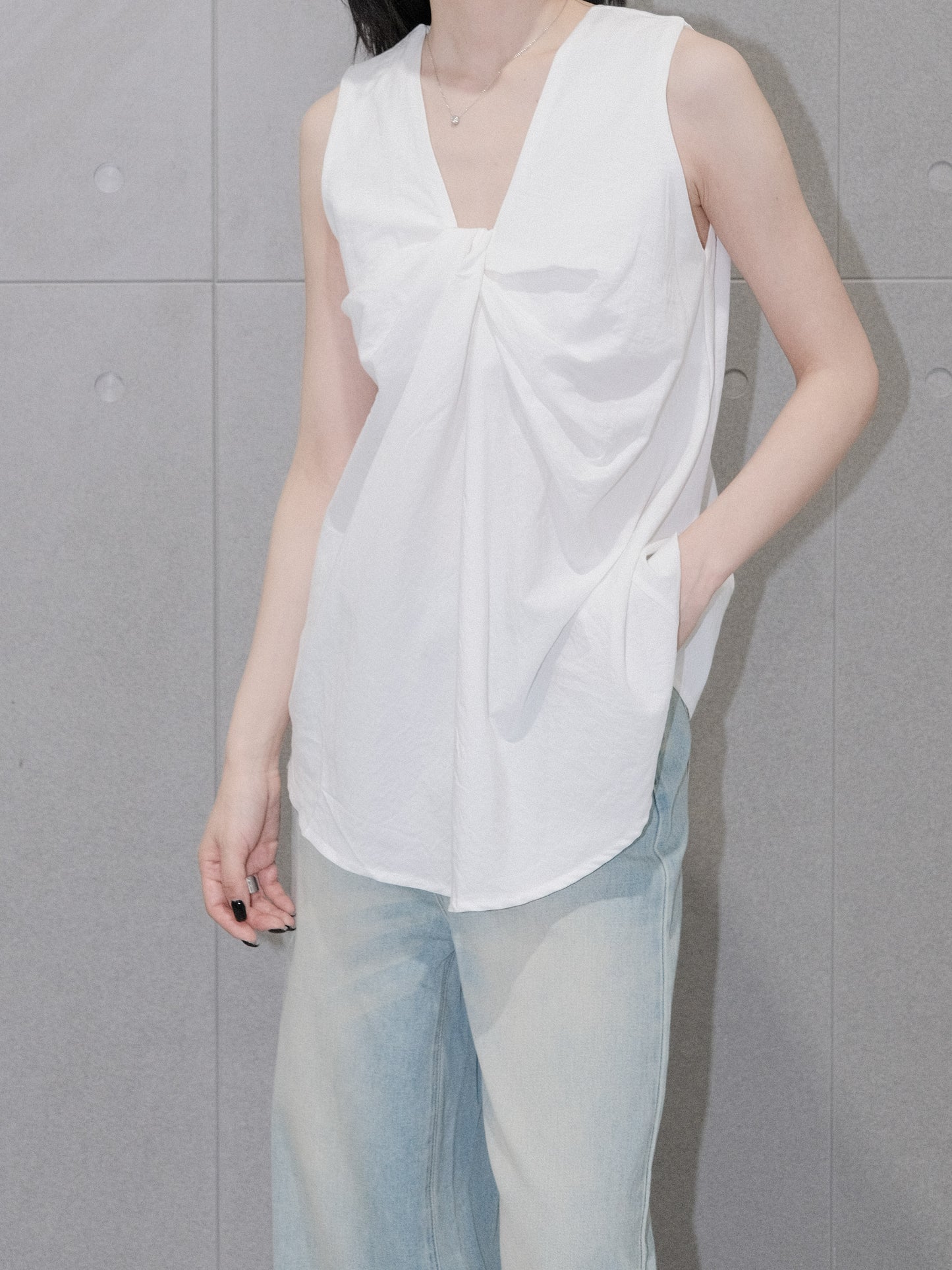Knotted Sleeveless Top