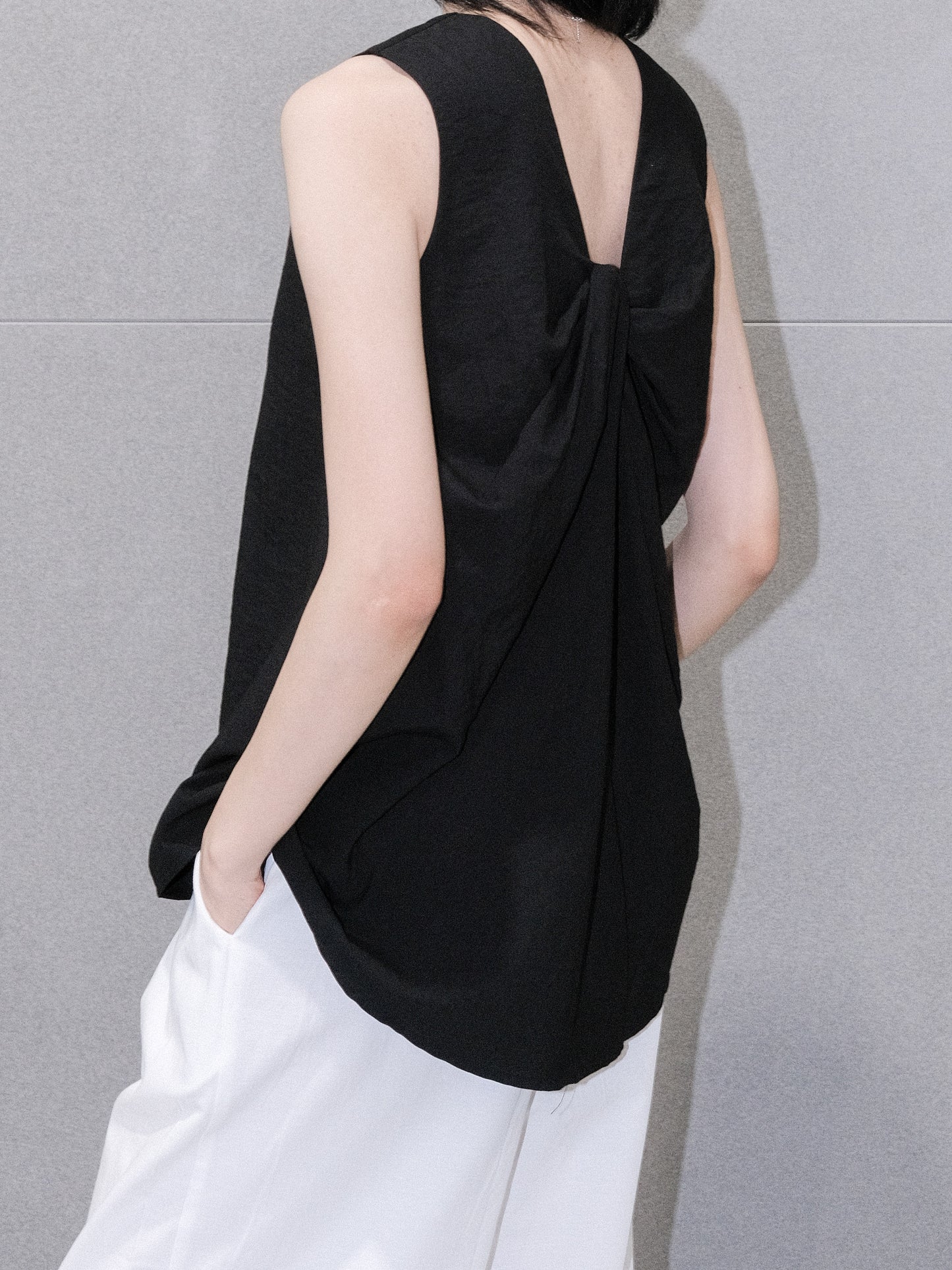 Knotted Sleeveless Top