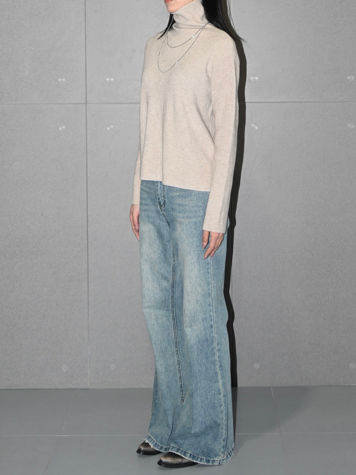 Ribbed Turtleneck Sweater