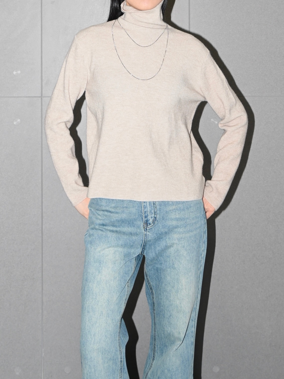 Ribbed Turtleneck Sweater