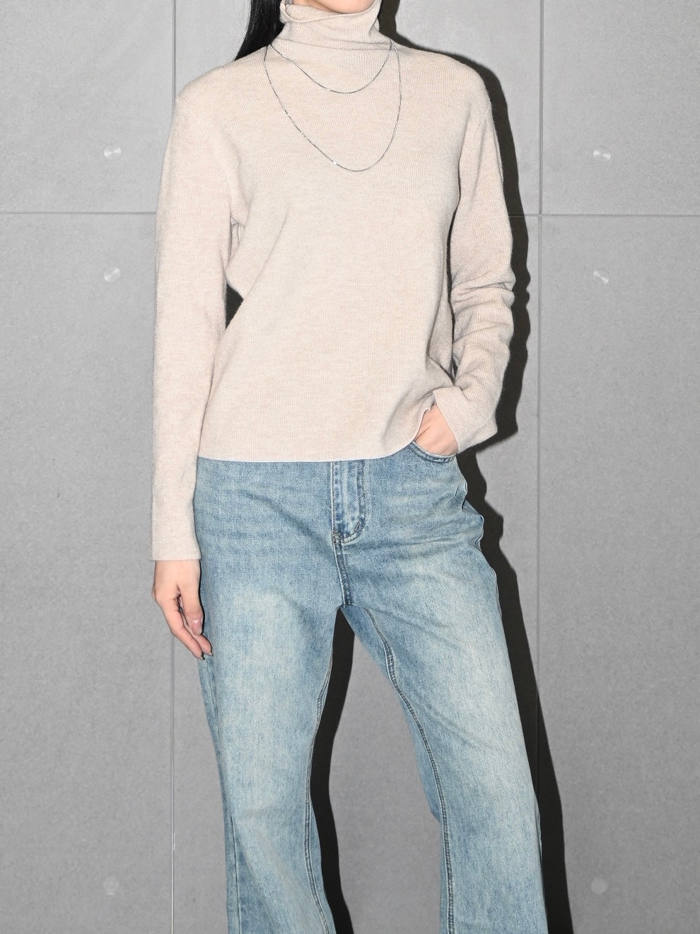 Ribbed Turtleneck Sweater