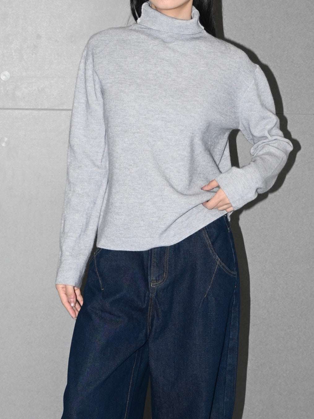 Ribbed Turtleneck Sweater