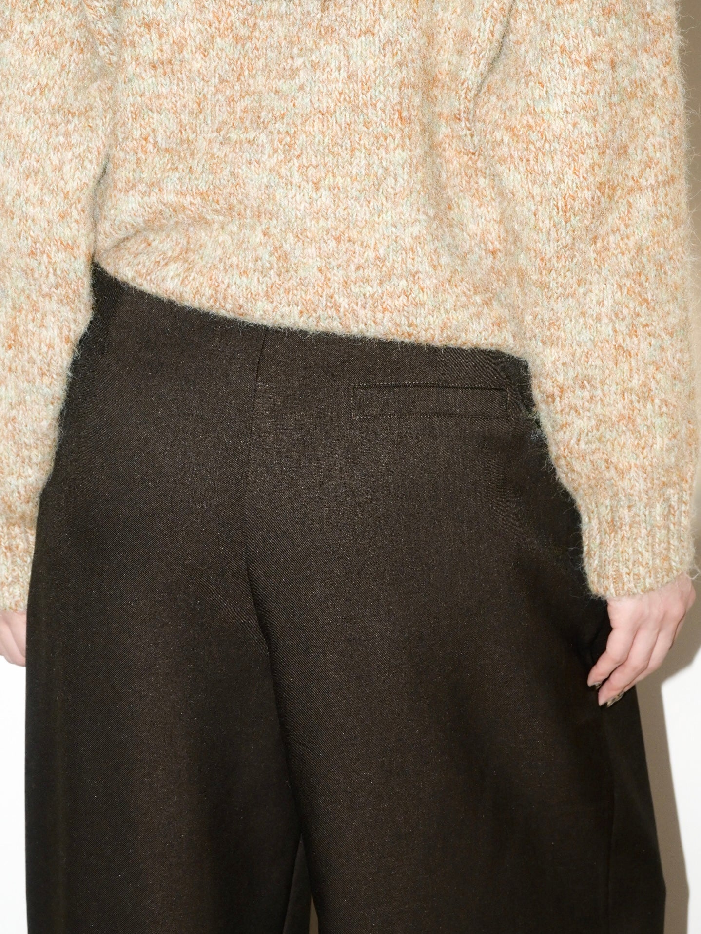 Pleated Wide Leg Trouser