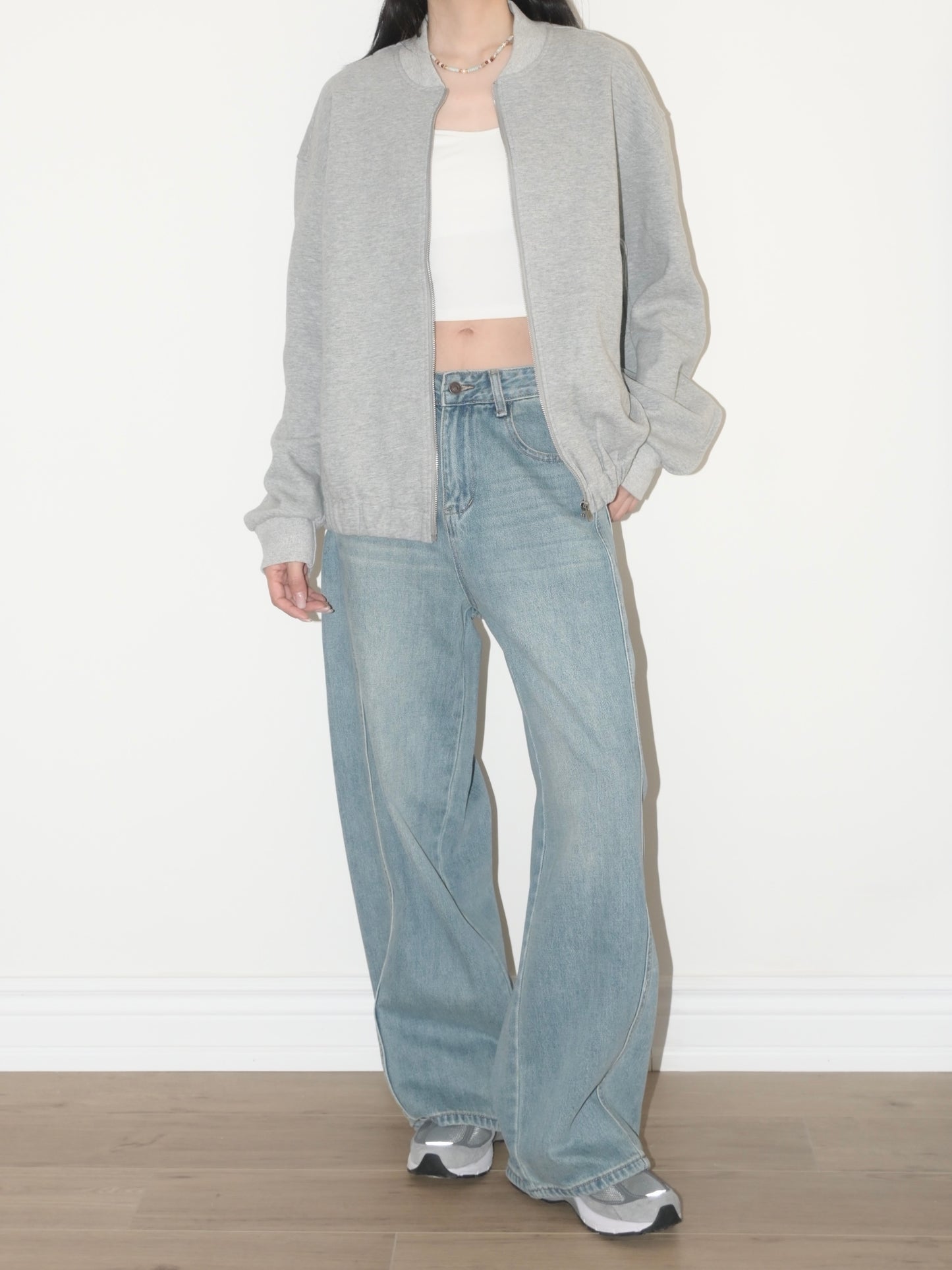 Oversized Sweatshirt Jacket