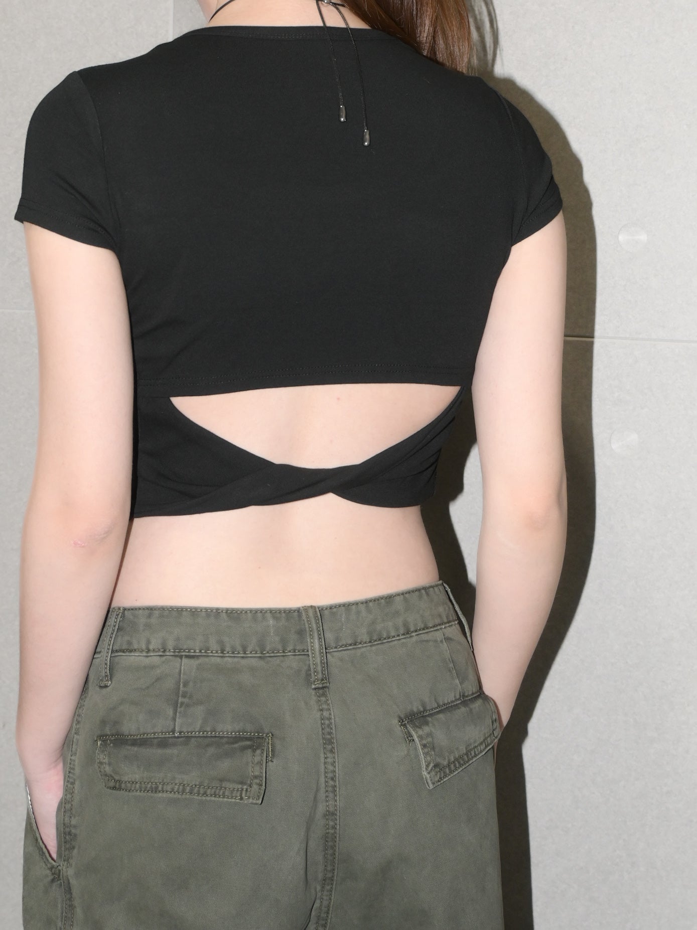 Knot Back Crop Tee