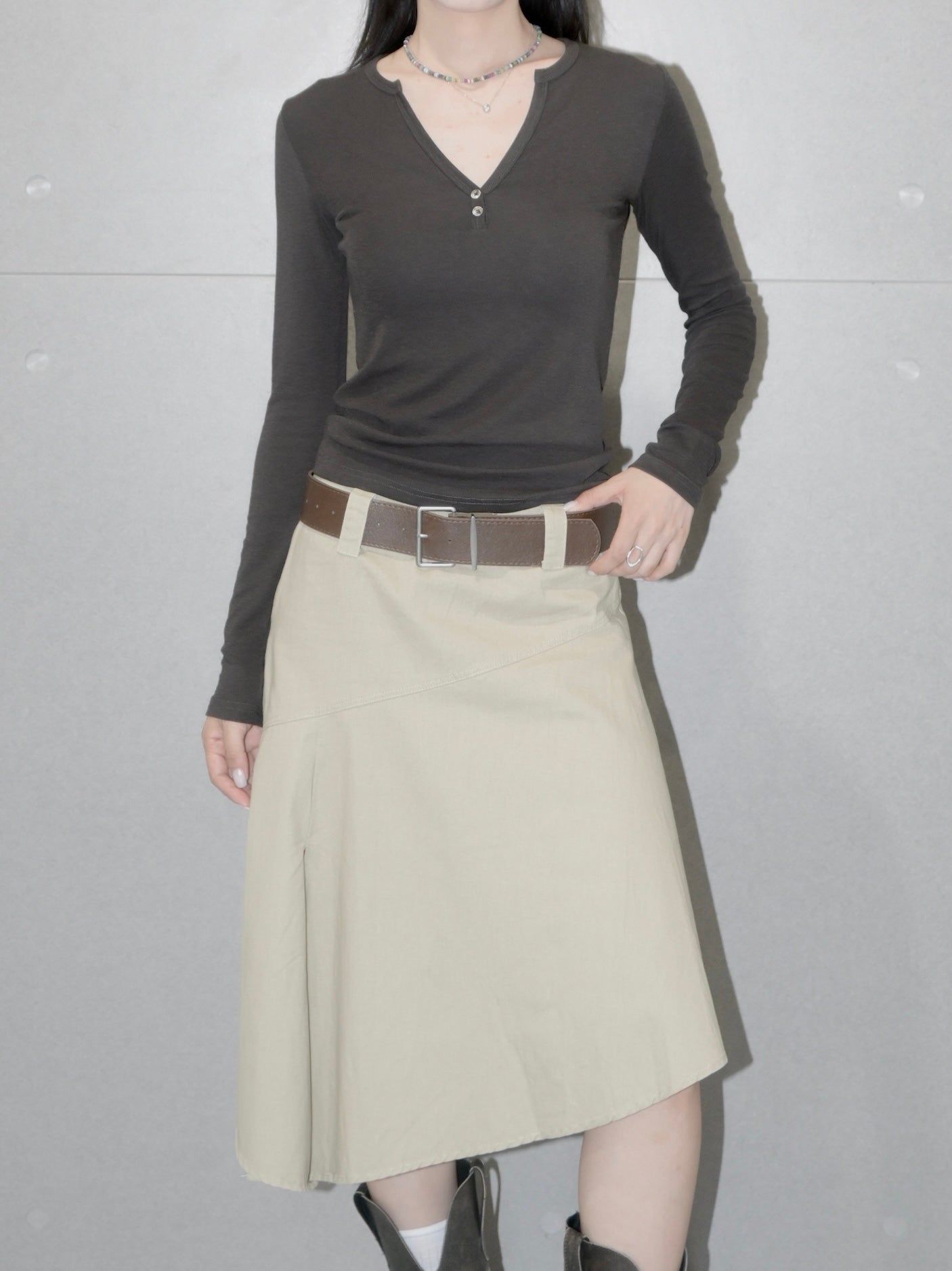 Tencel Henley Long Sleeve