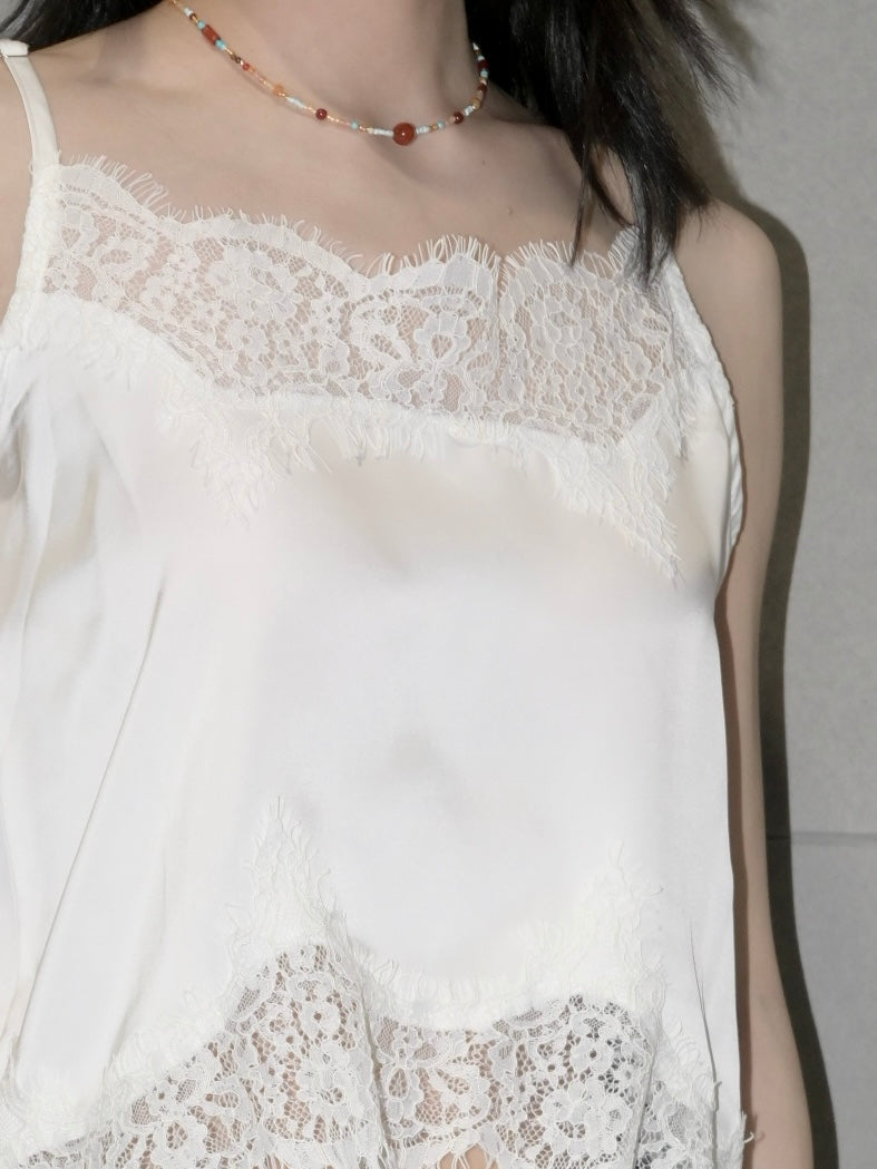 Lace Edging Satin Cami