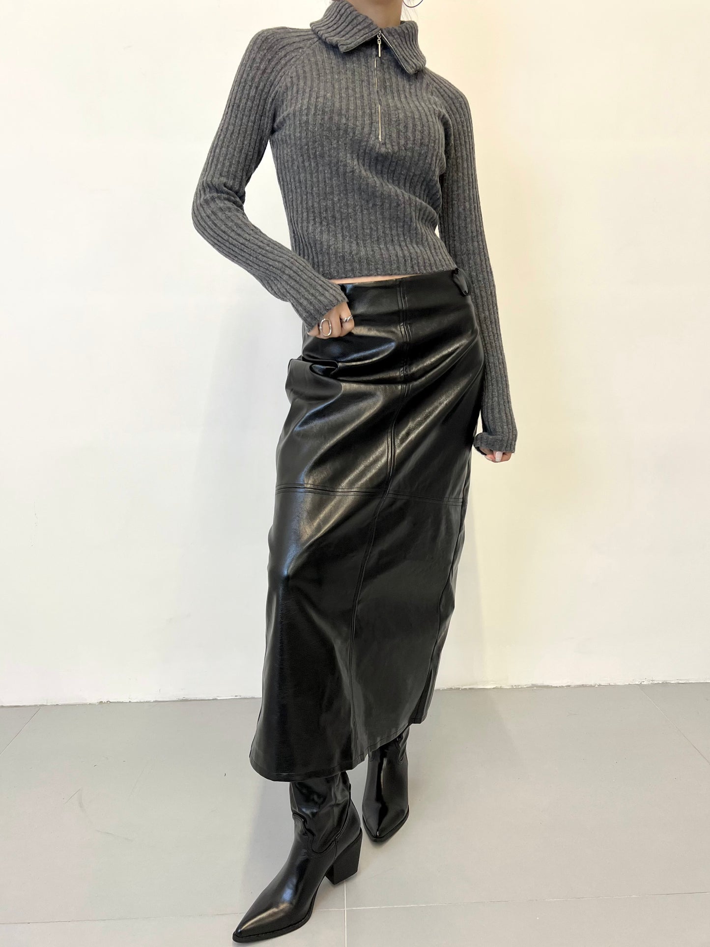 Maxi Pencil Vegan Leather Skirt