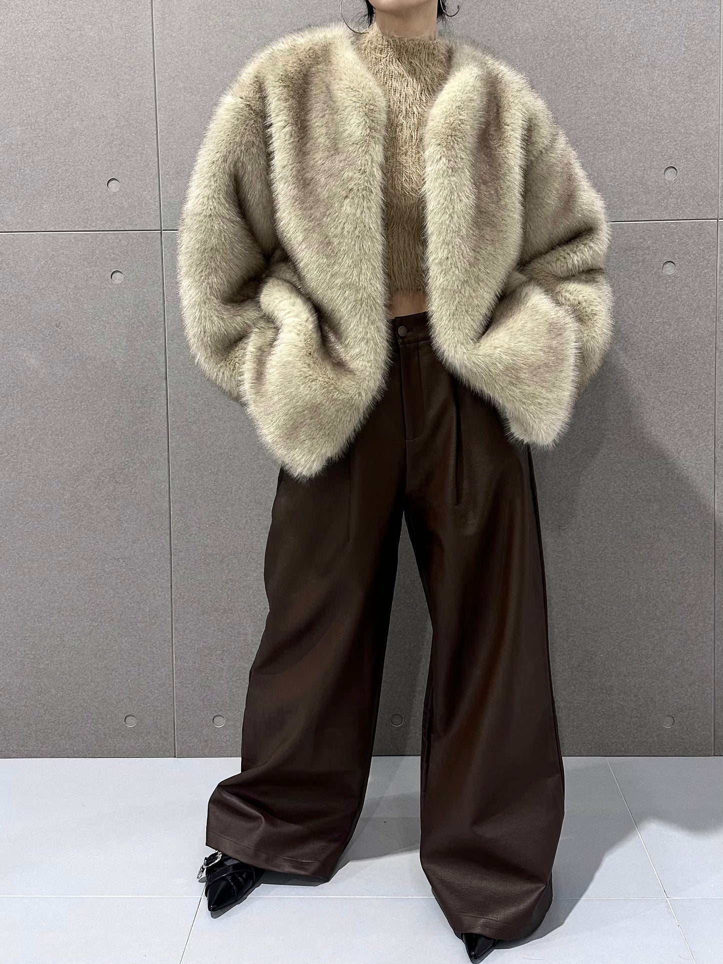 Fluffy Faux Fur Coat