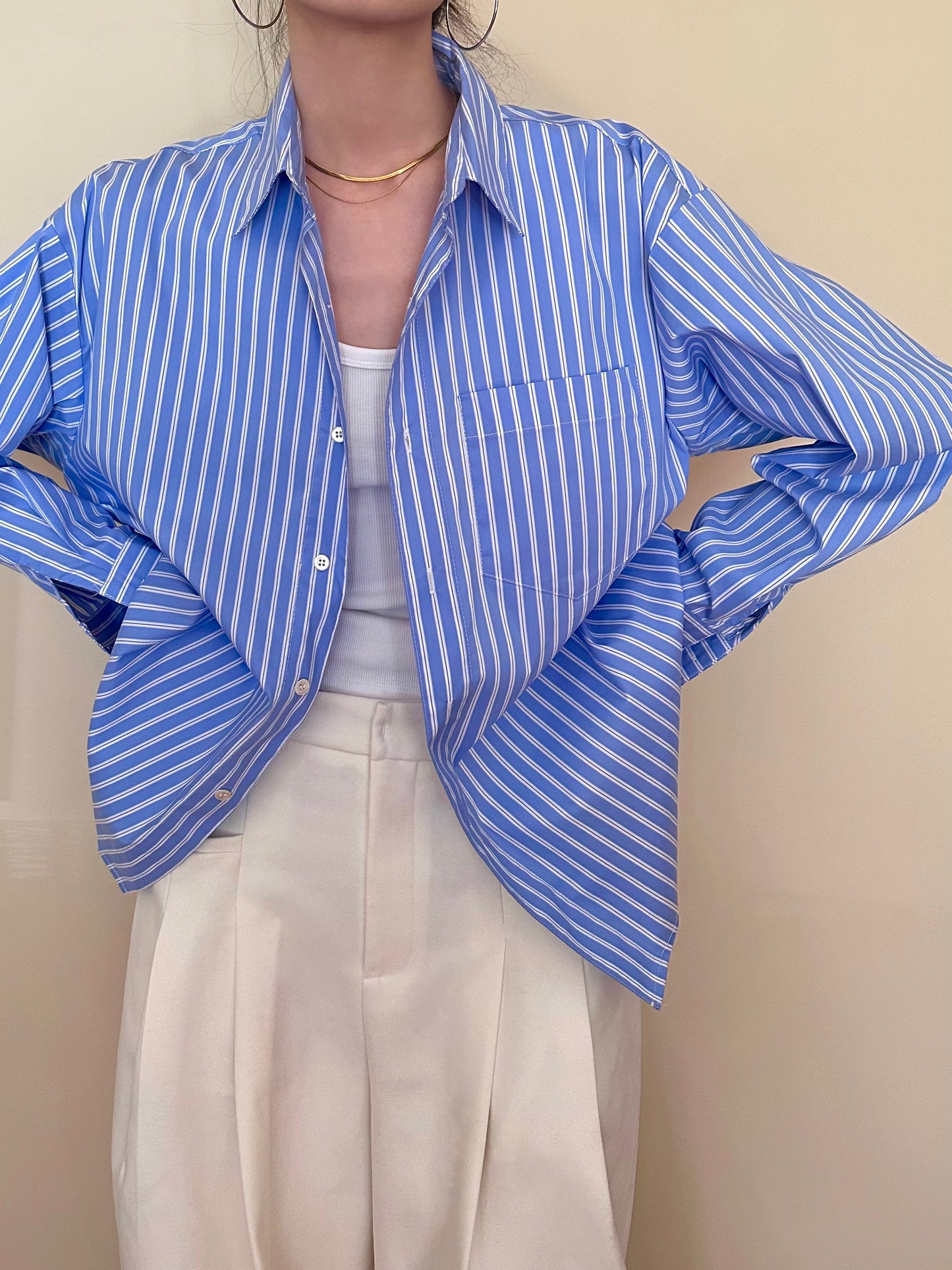 New Essential Stripe Oxford Shirt