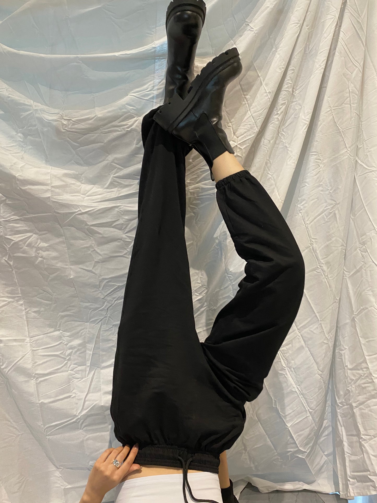 Chic Hoodie Set Black Pant