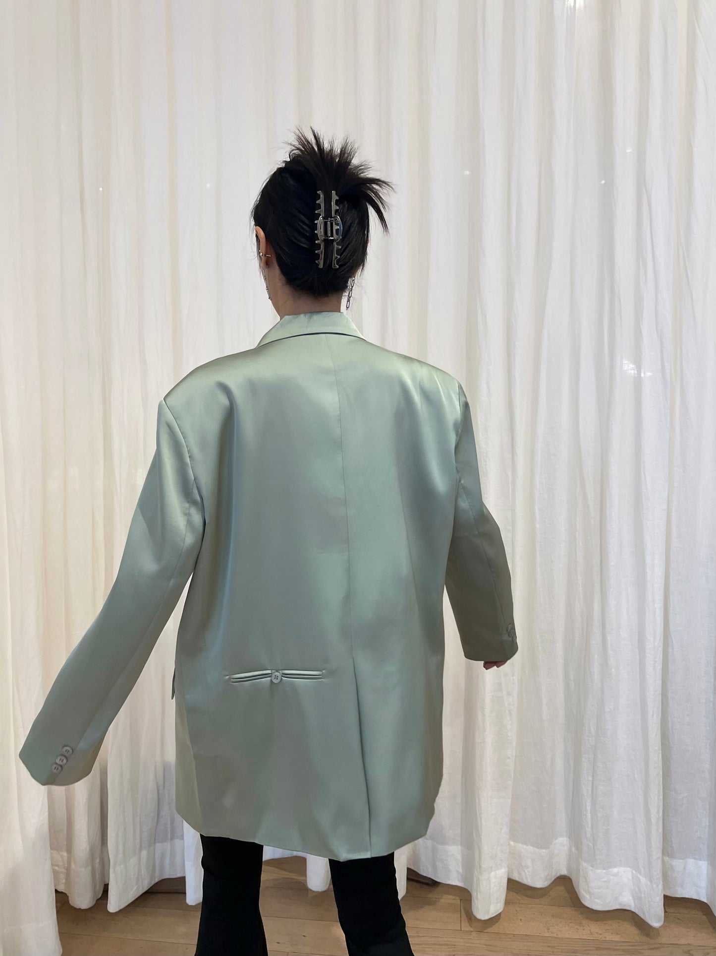 Satin Relaxed Blazer