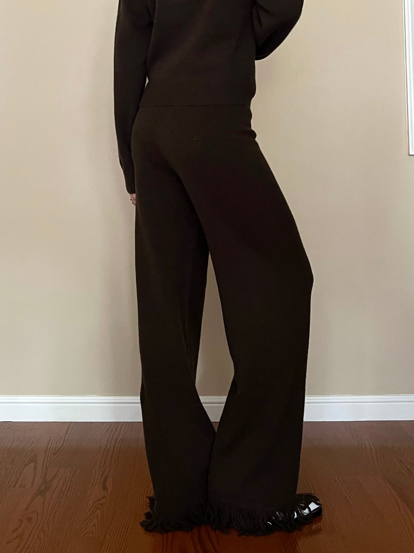 Tessa Knit Trousers Brown