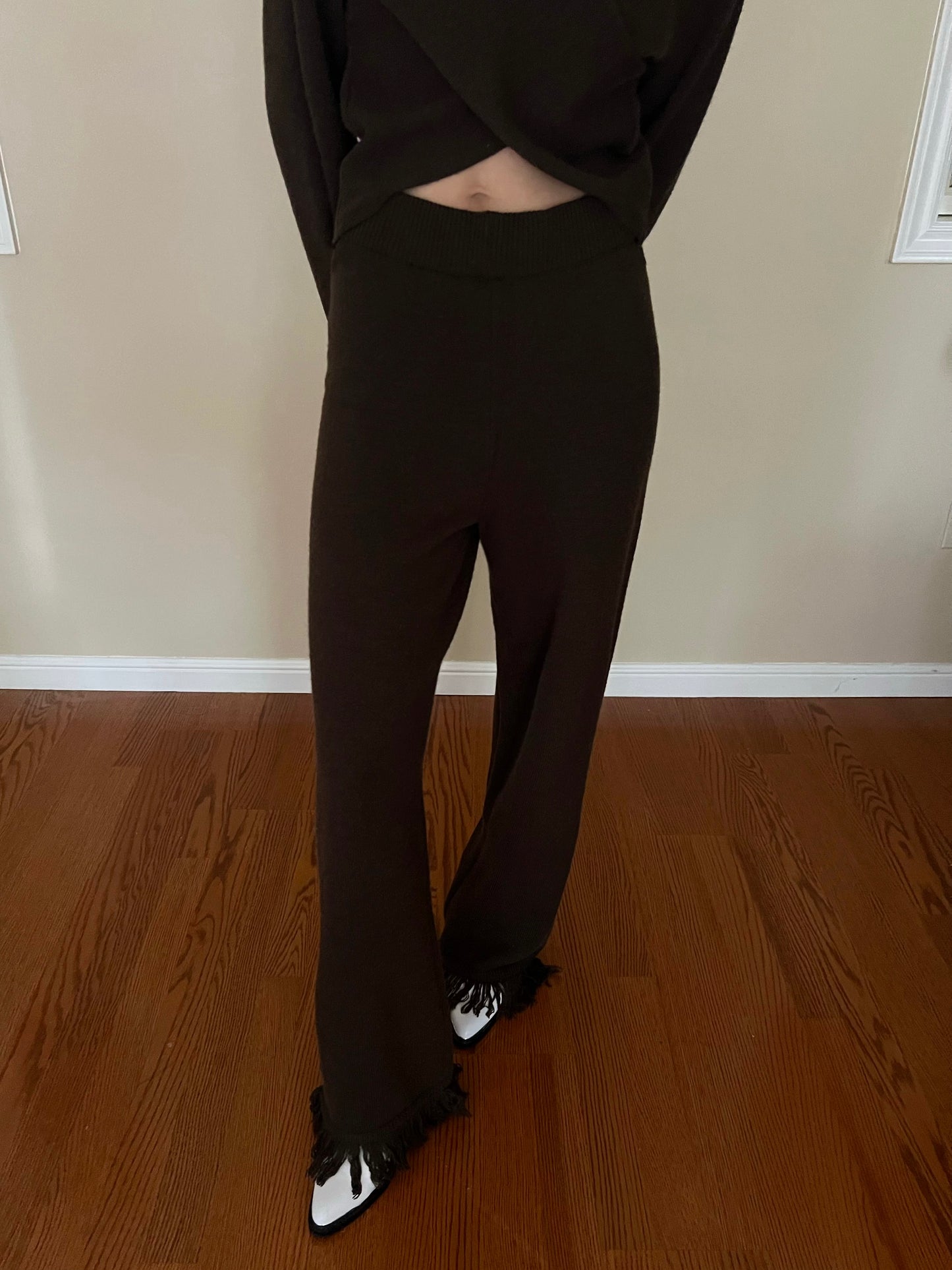Tessa Knit Trousers Brown